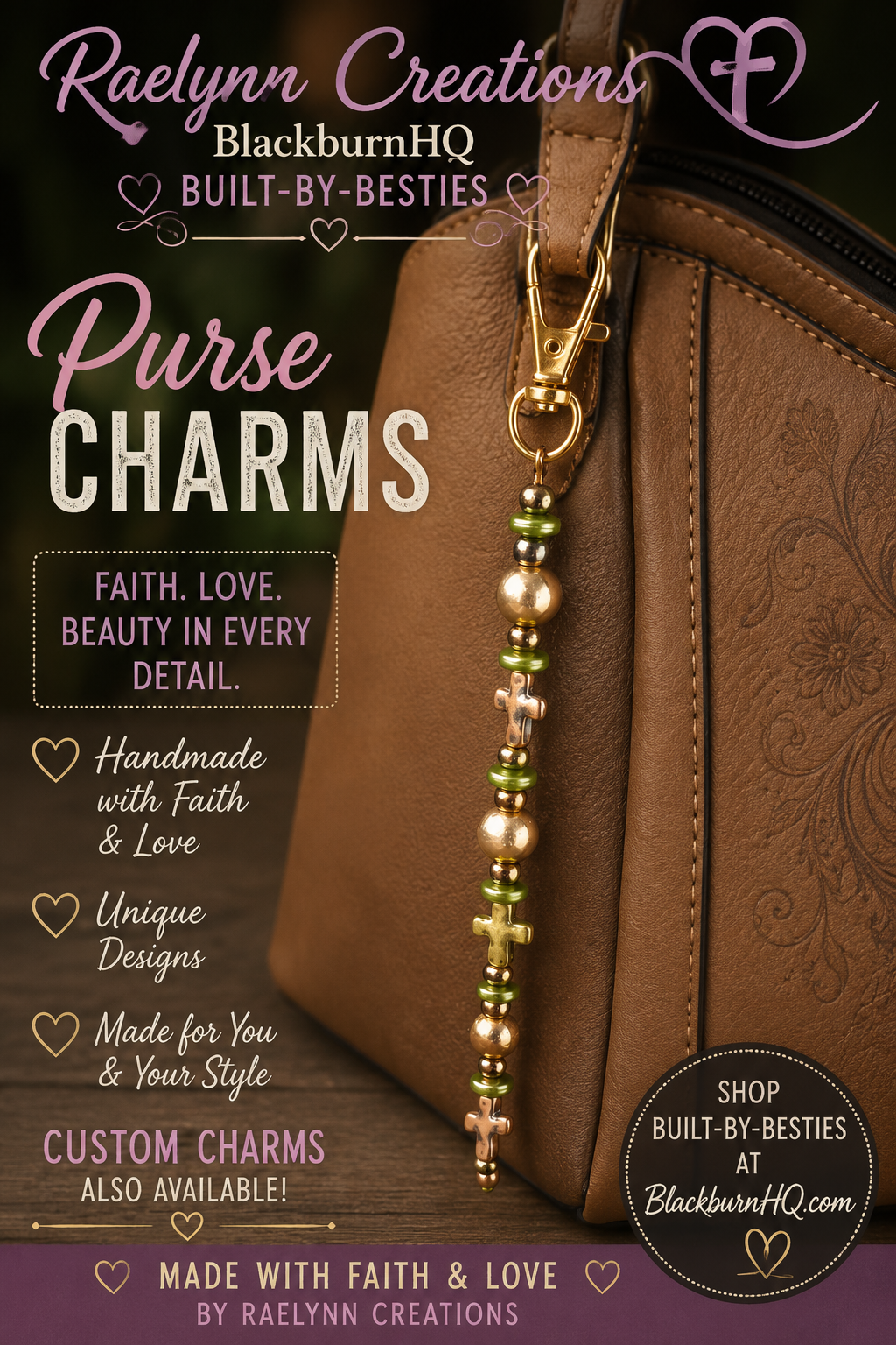 "Faith in Motion" - Handmade Charm by Raelynn Creations