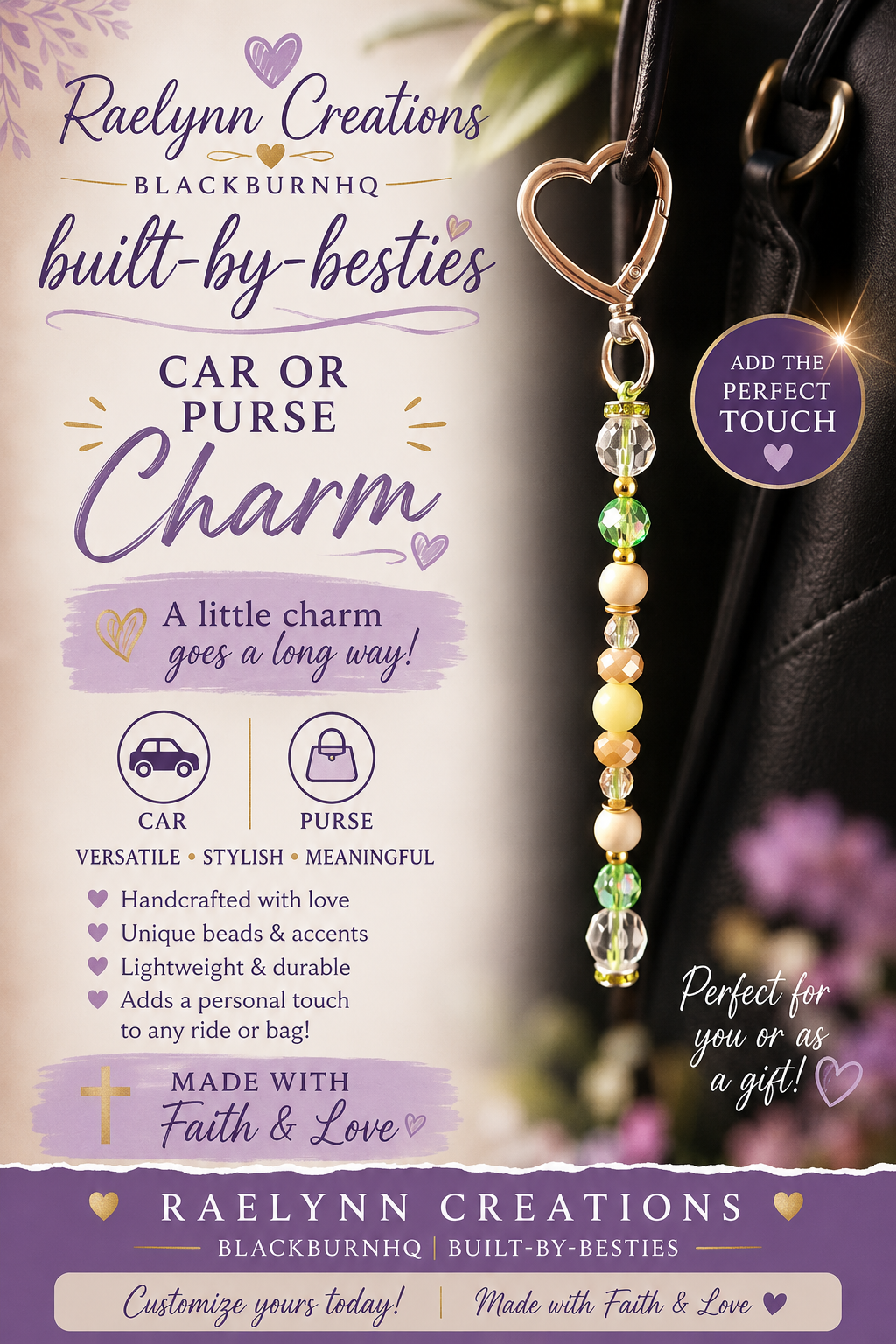 "Sunlit Meadow" - Handmade Charm by Raelynn Creations