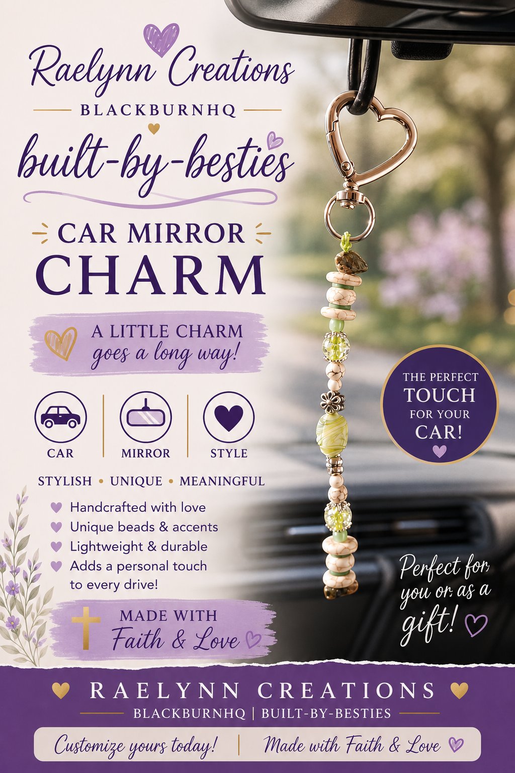 "Faithful Journey" - Handmade Charm by Raelynn Creations