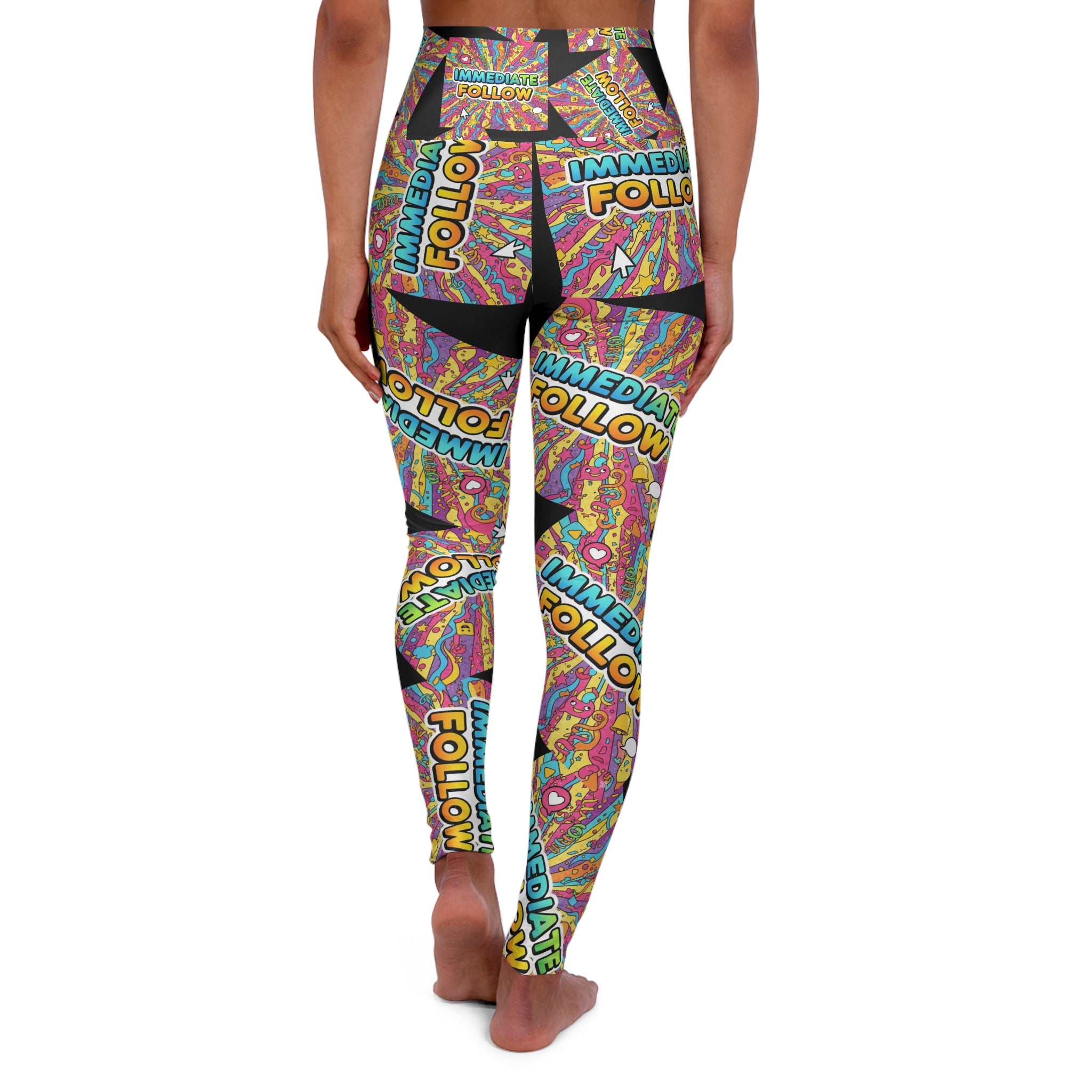 Immediate Follow High-Waisted Leggings | Besties & Coffee Statement Wear