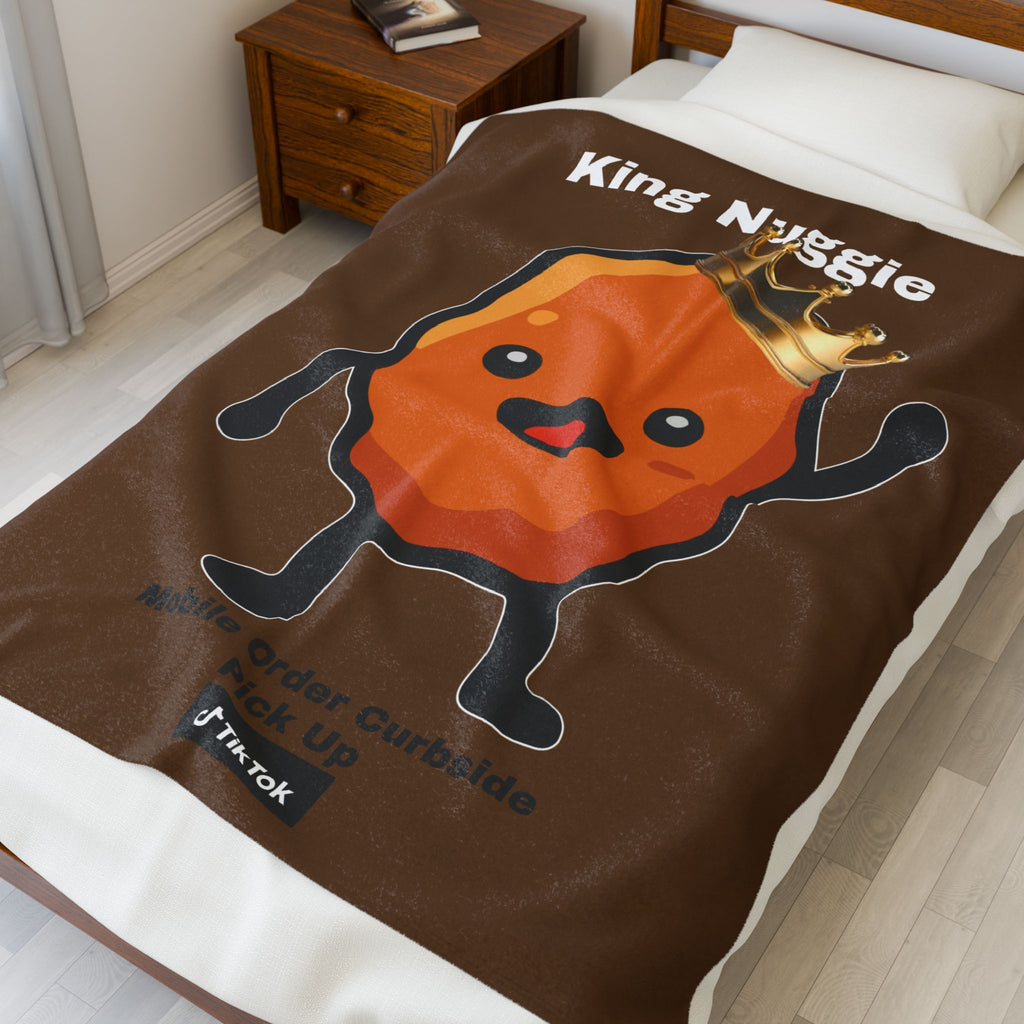 King Nuggie Plush Blanket | Cozy Mascot Statement Throw