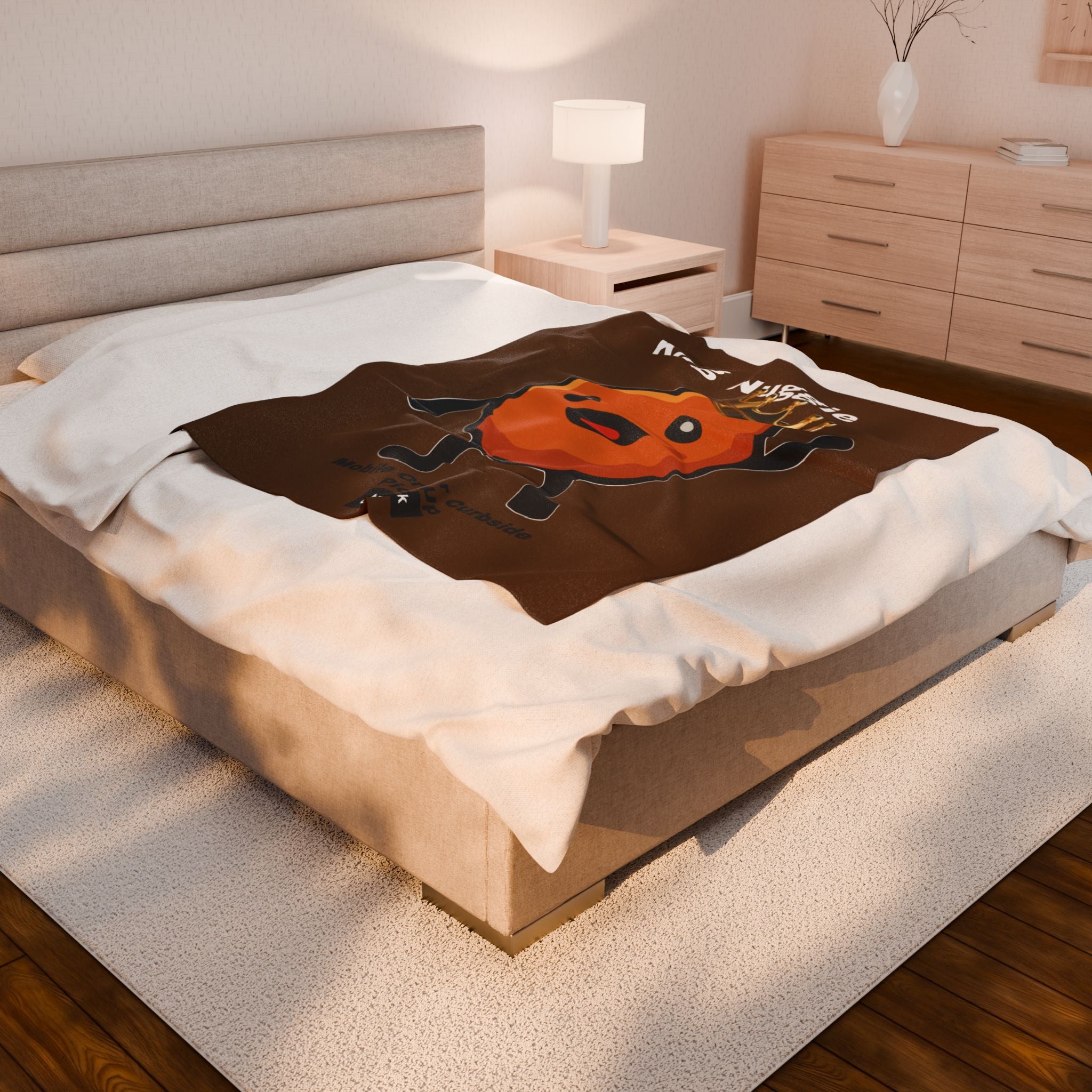 King Nuggie Plush Blanket | Cozy Mascot Statement Throw
