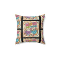 Besties & Coffee Sticker Accent Pillow | Cozy Community-Inspired Home Décor