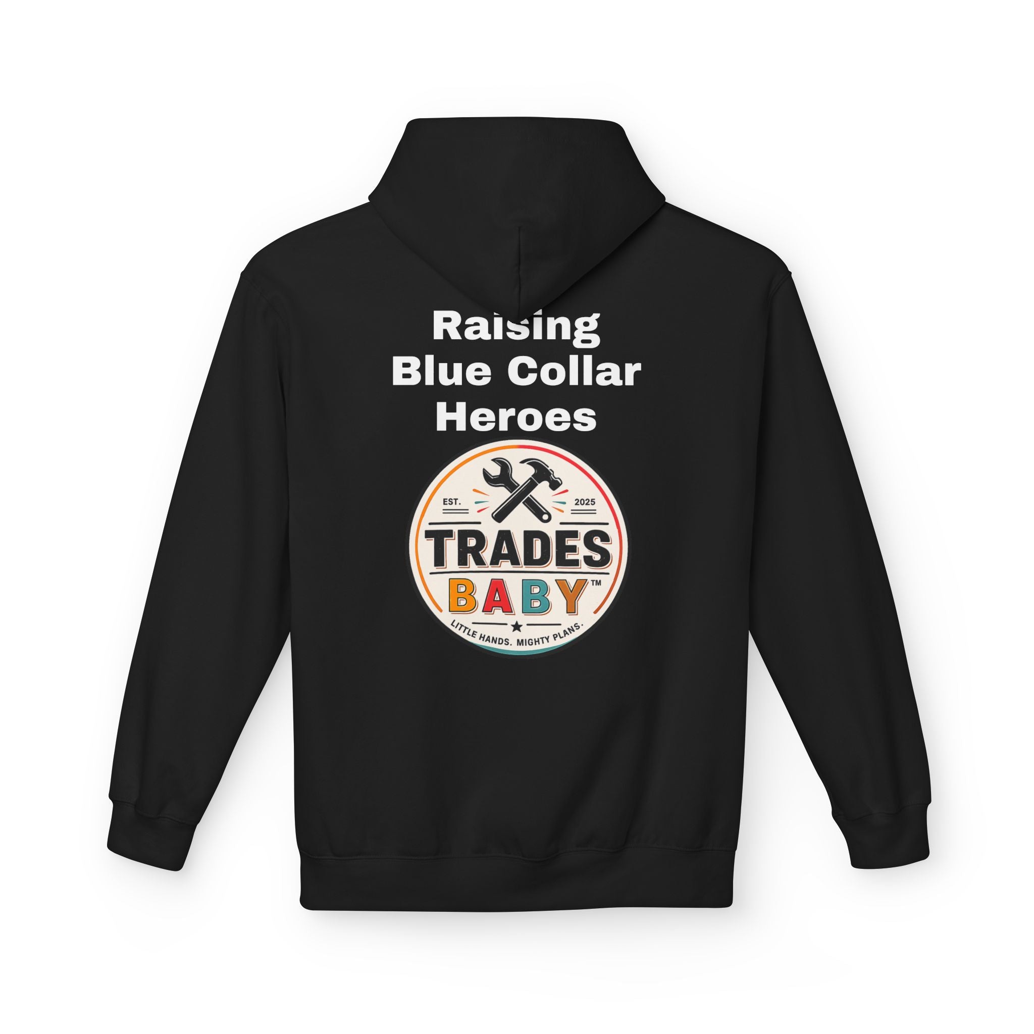 “Raising Blue Collar Heroes” Hoodie — TradesBaby Kids Hoodie for Future Builders & Hardworking Families