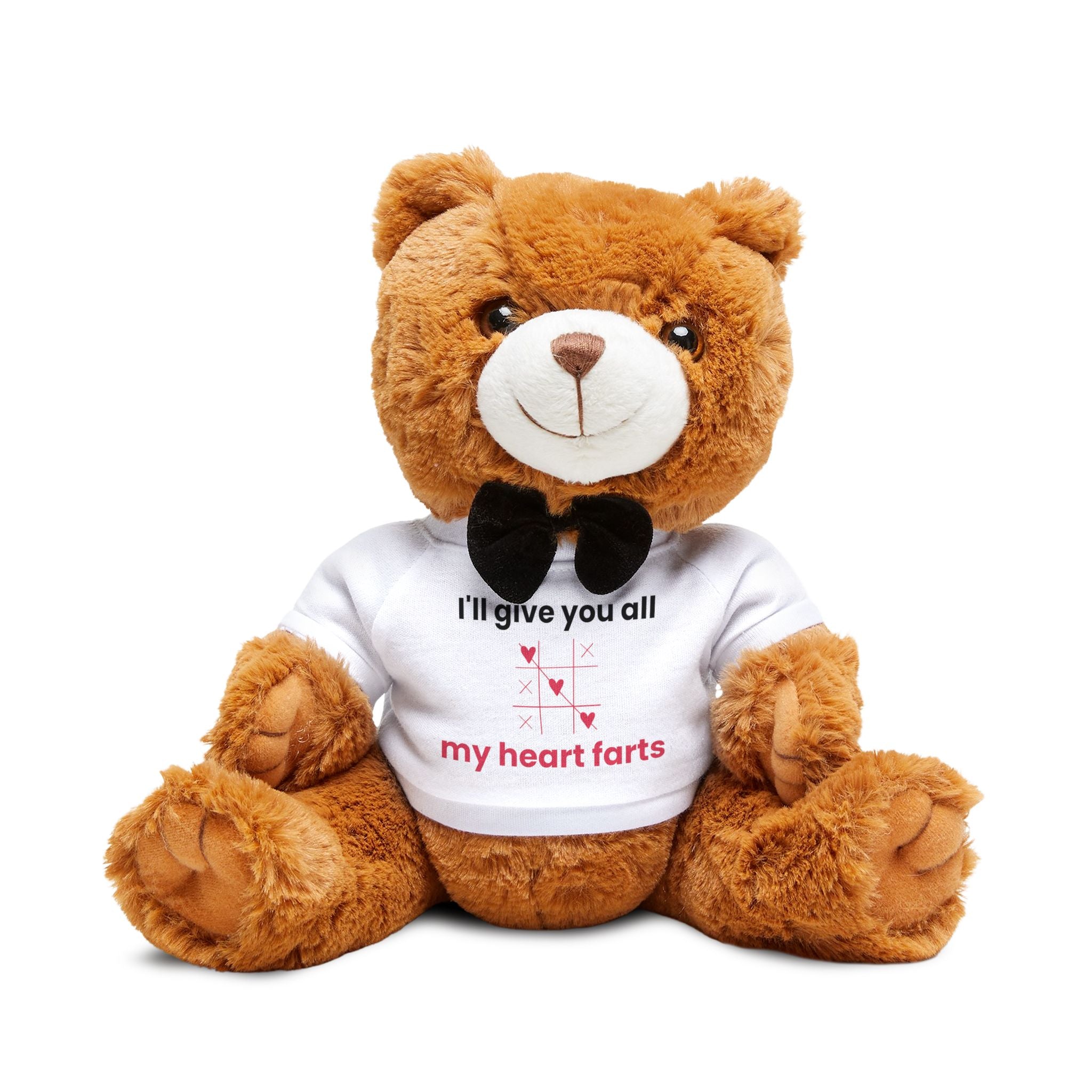 “I’ll Give You All My Heart Farts” Valentine Teddy Bear | Besties & Coffee Inside Joke Plush