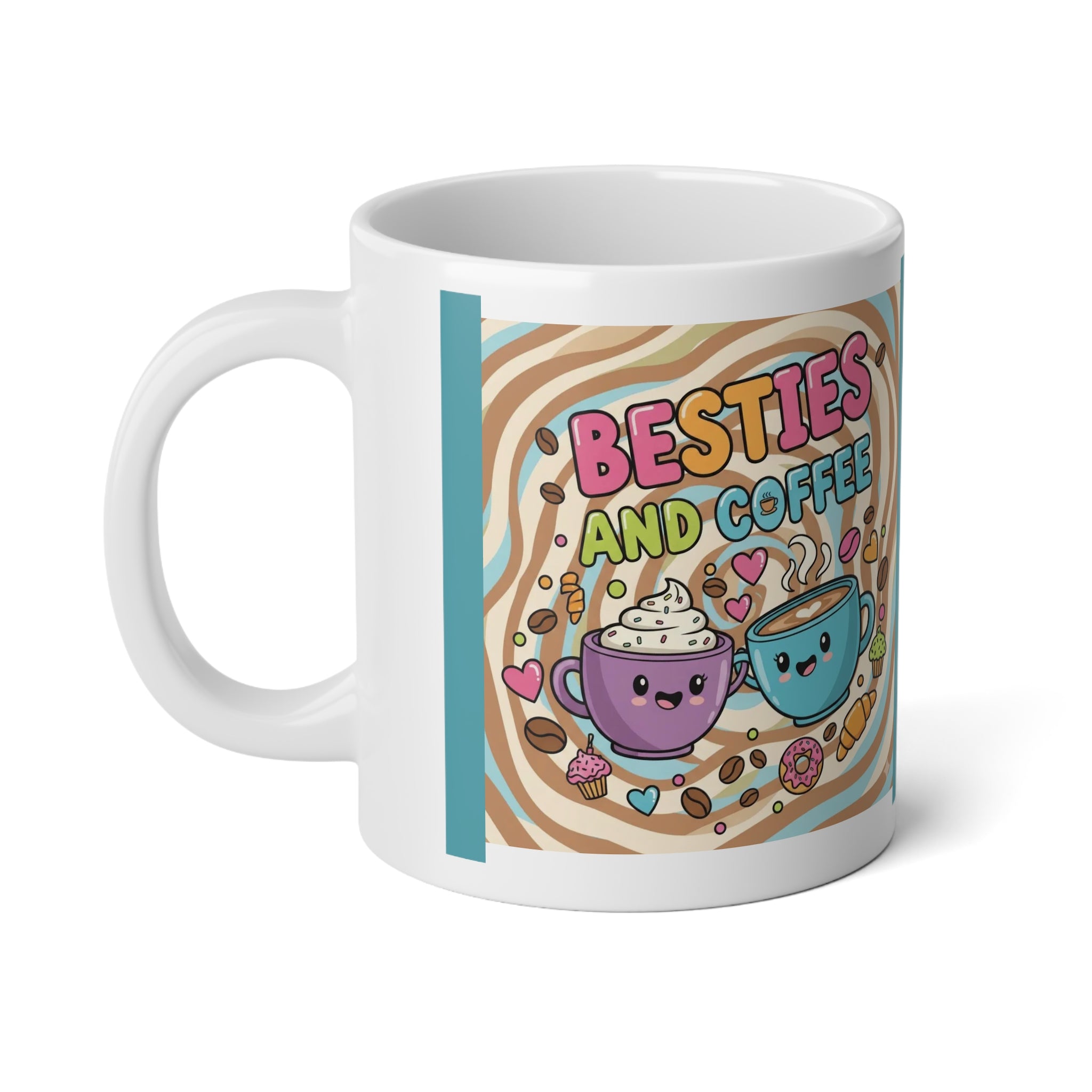 Besties & Coffee Jumbo Mug – 20oz Café Core Edition
