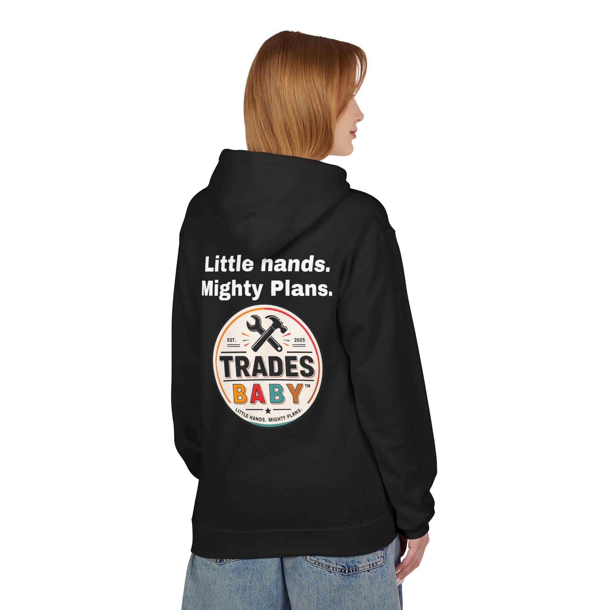 TradesBaby “Little Hands. Mighty Plans.” Hoodie — Future Builder Kids Hoodie