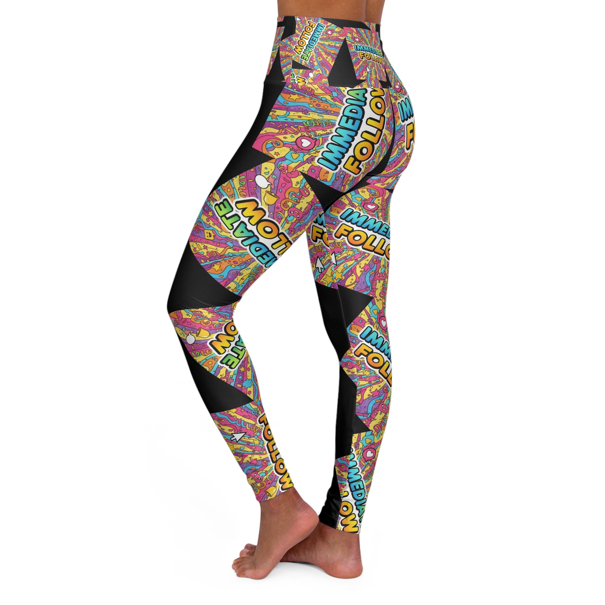 Immediate Follow High-Waisted Leggings | Besties & Coffee Statement Wear