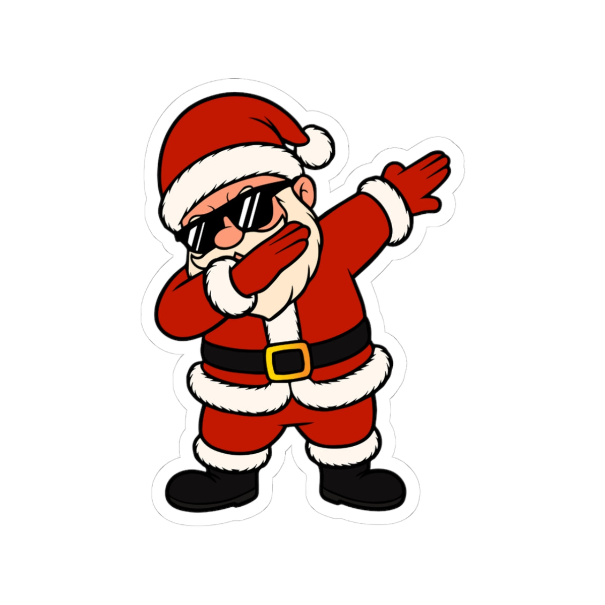 Dabbin’ Santa™ Christmas Sticker 🎅 | Glossy Kiss-Cut Vinyl Decal