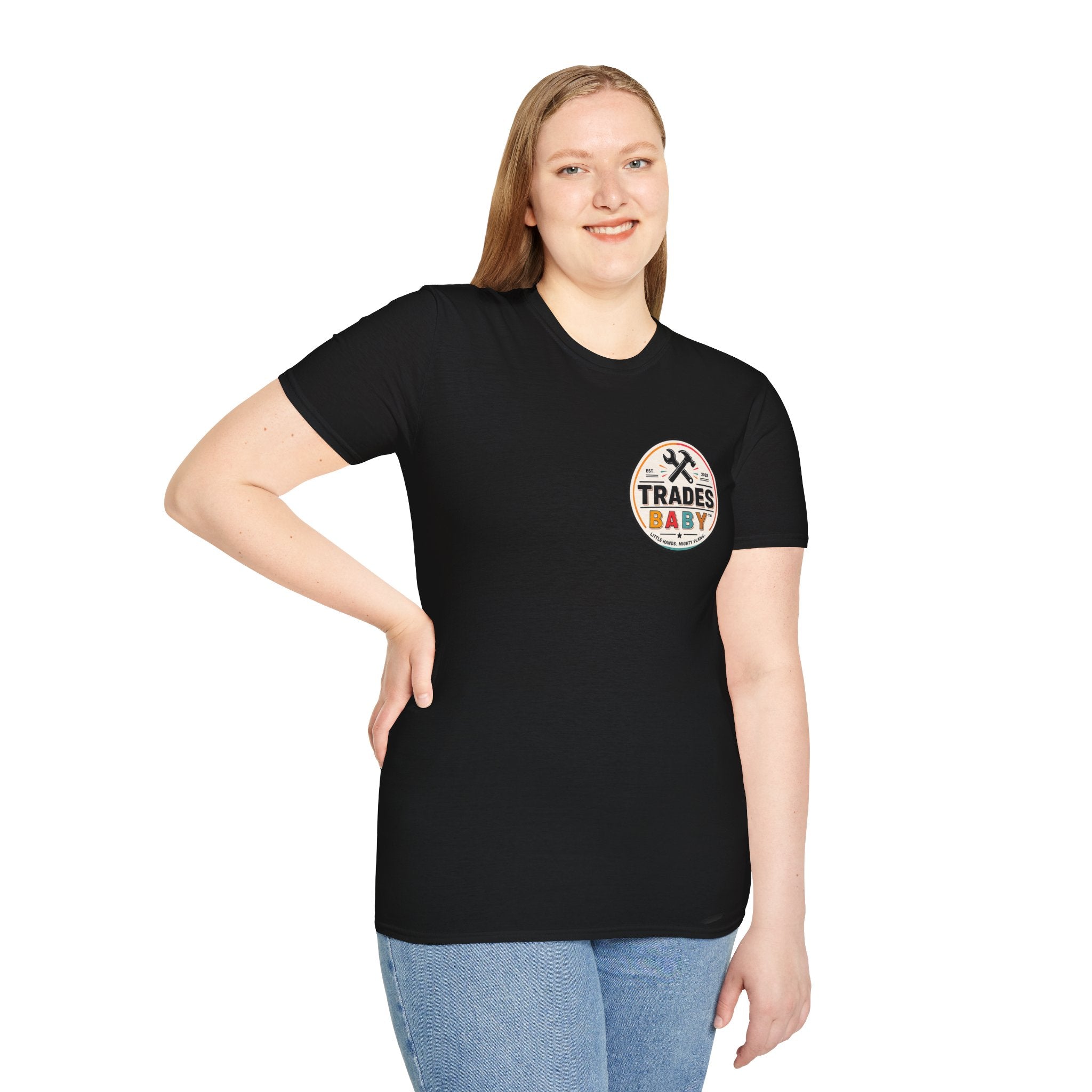 Raising Blue Collar Heroes T-Shirt | TradesBaby Family Tee | Blue Collar Pride Shirt for Parents & Skilled Trades Families