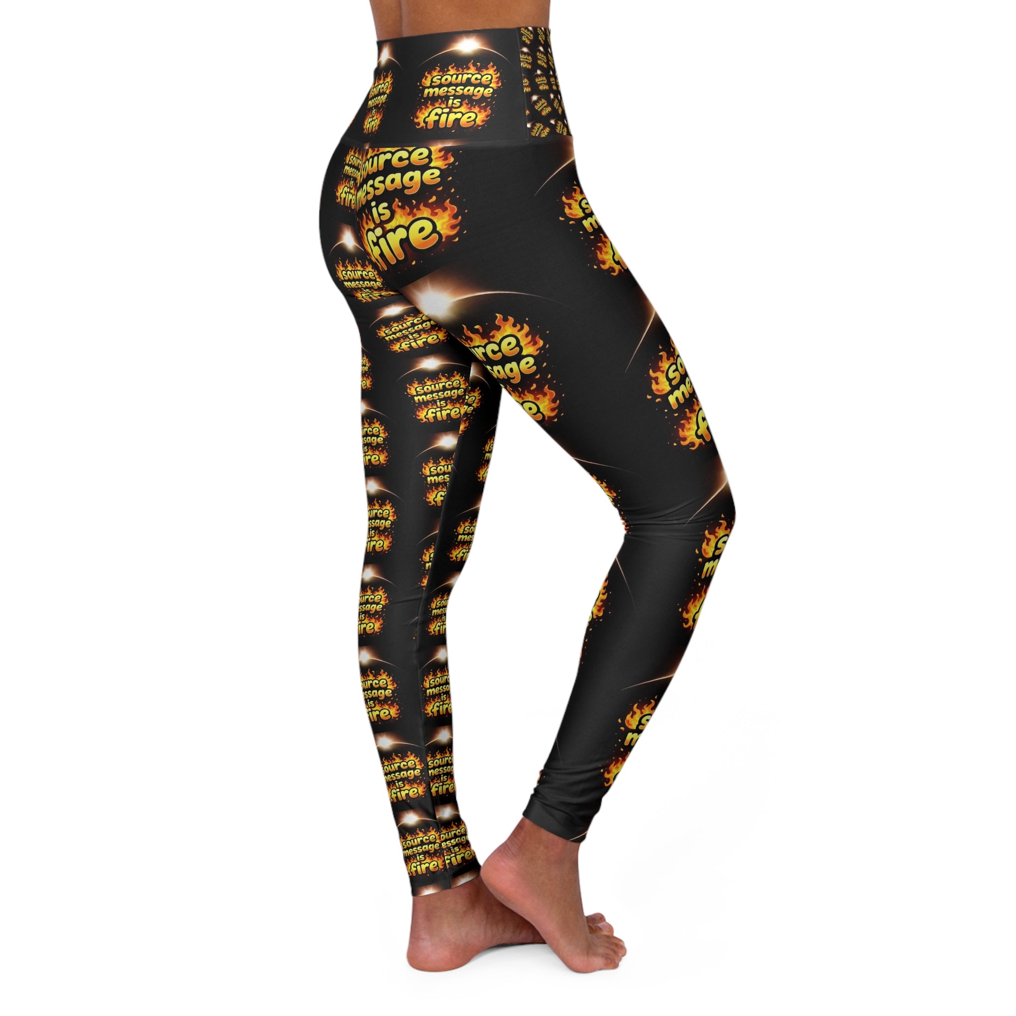 Source Message Is Fire High-Waisted Leggings | Besties & Coffee Alignment Wear