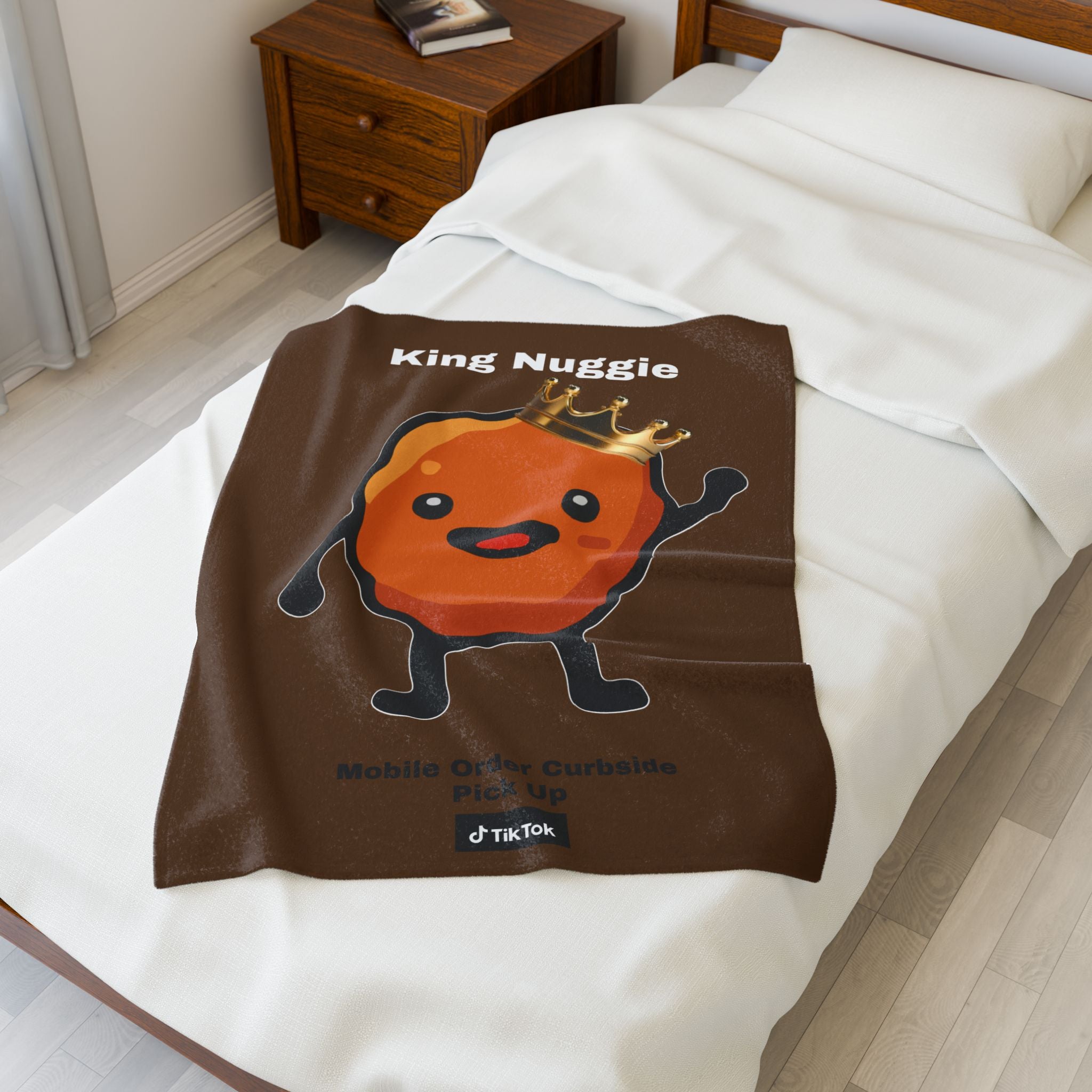 King Nuggie Plush Blanket | Cozy Mascot Statement Throw