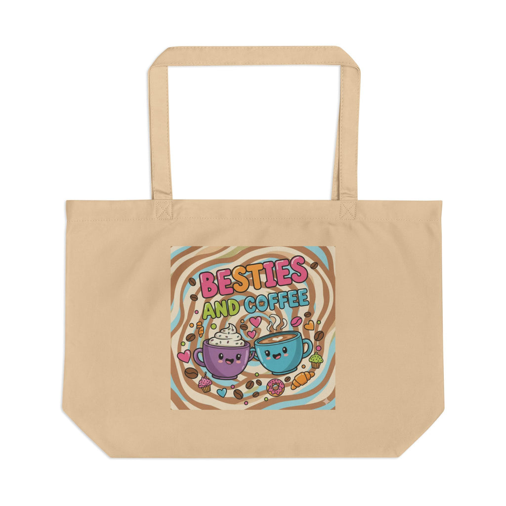 Besties & Coffee Eco Tote | Mobile Order Curbside Pick Up Canvas Bag