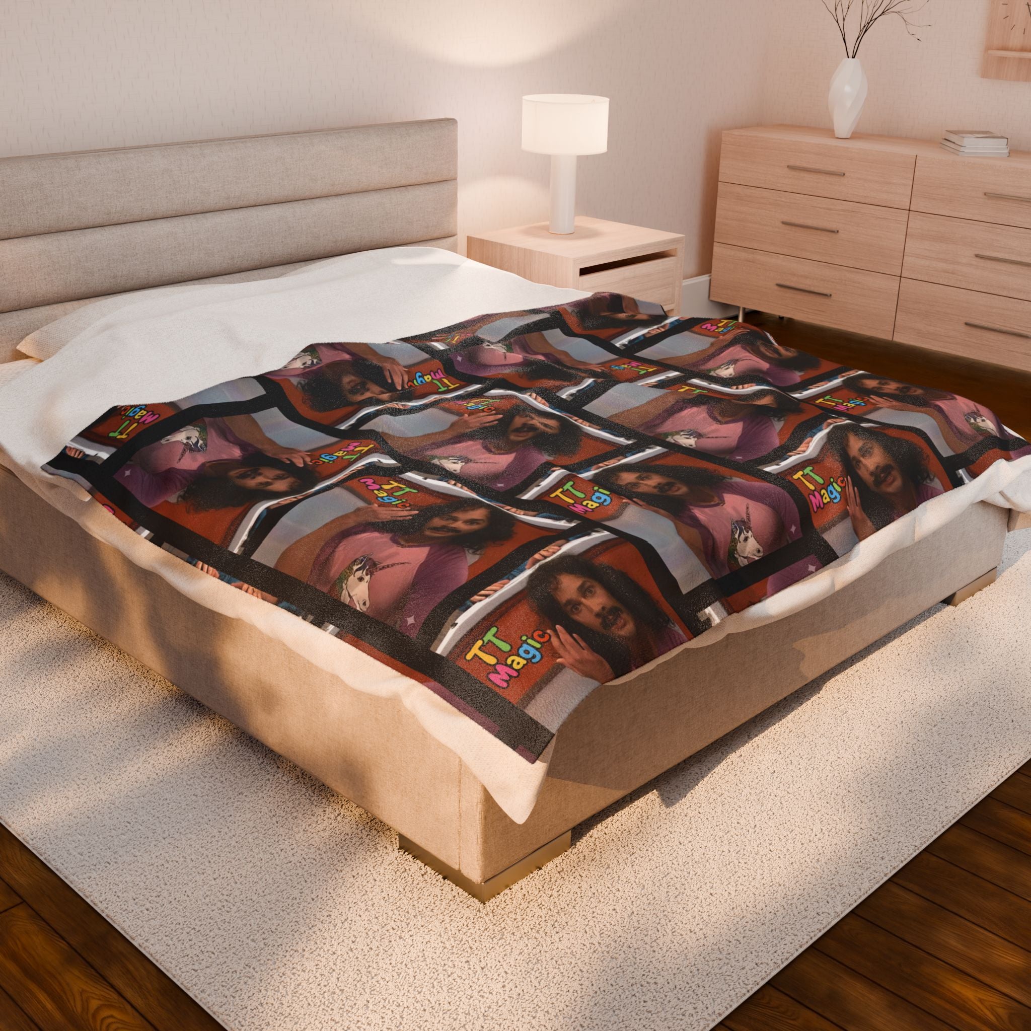 TT Magic Velveteen Plush Blanket | Besties & Coffee Cozy Throw