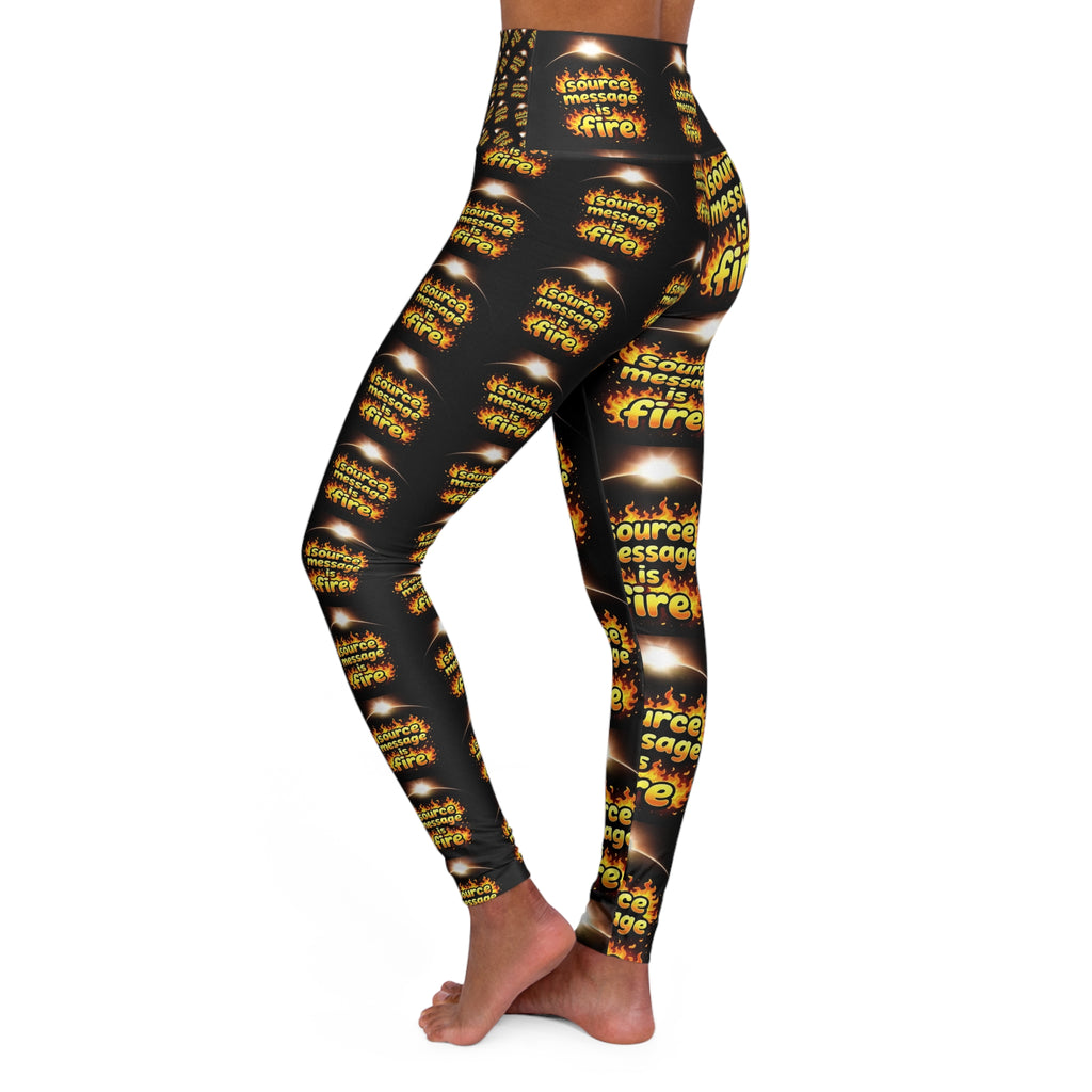 Source Message Is Fire High-Waisted Leggings | Besties & Coffee Alignment Wear