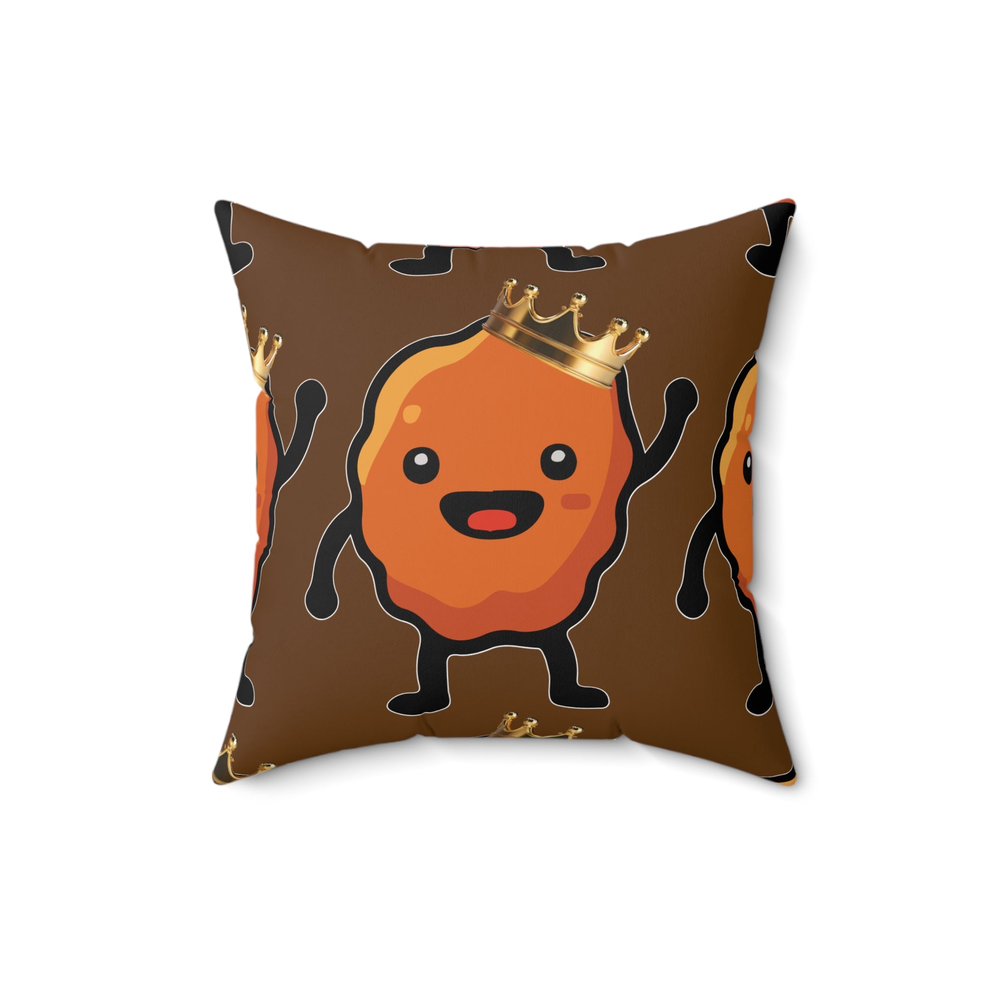 King Nuggie Throw Pillow | Besties & Coffee Mascot Conversation Piece