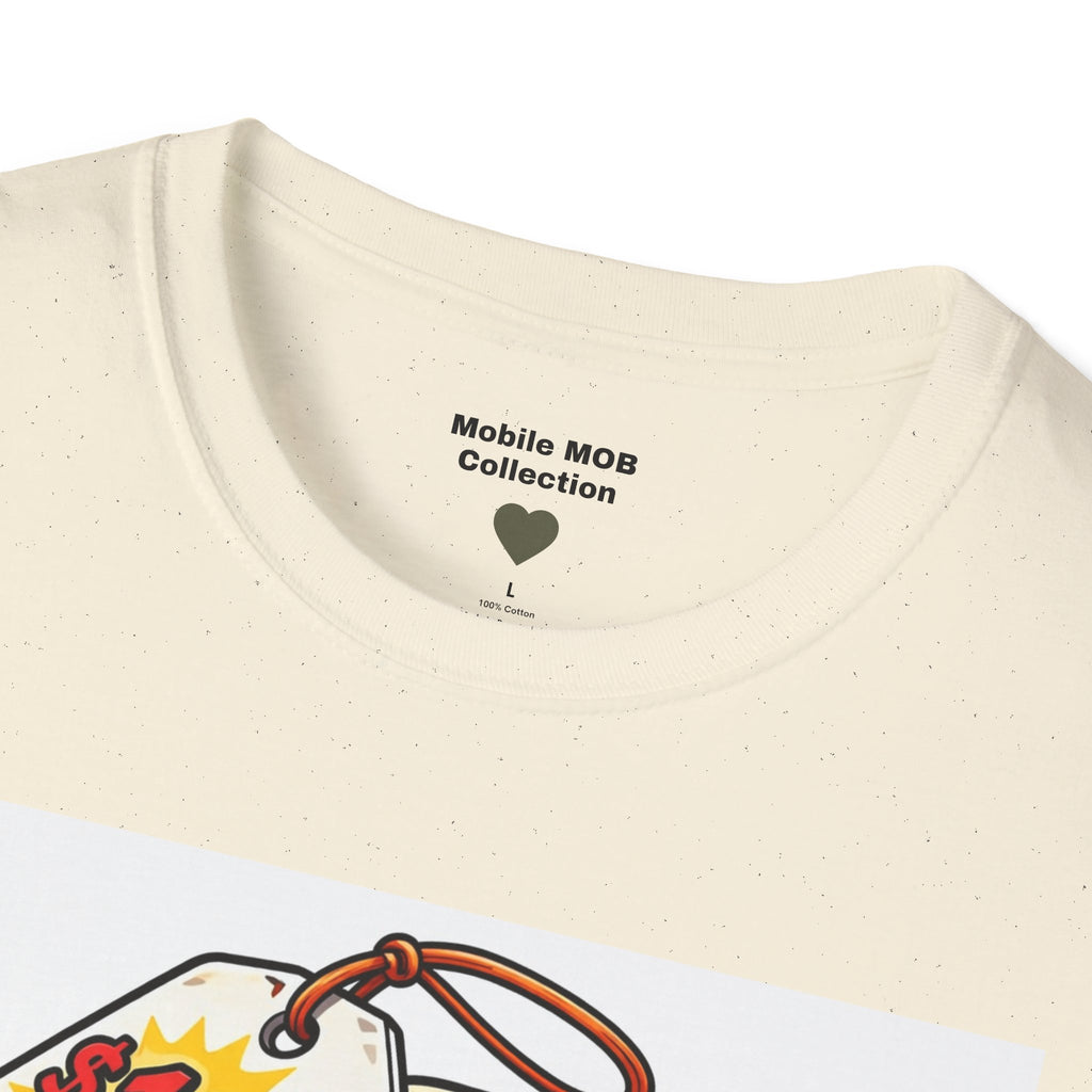 Tape Beggar T-Shirt – Funny Vintage Tape Gun Tee | Mobile Order Curbside Humor, Soft Everyday Fit