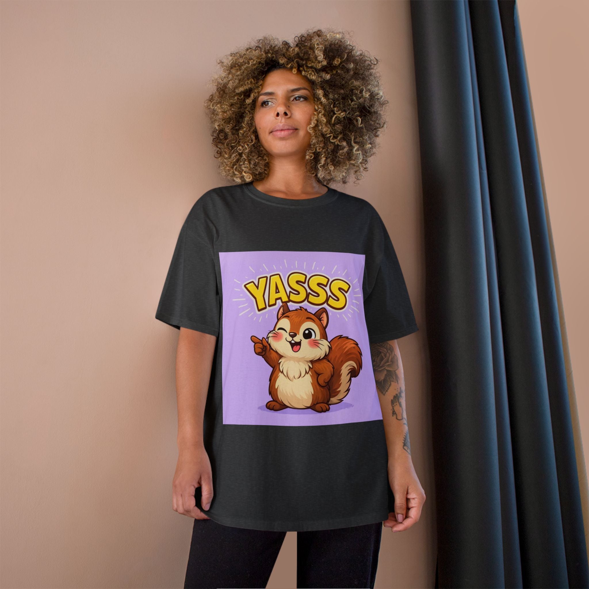 Yaaas Squirrel T-Shirt | Besties & Coffee Community Graphic Tee