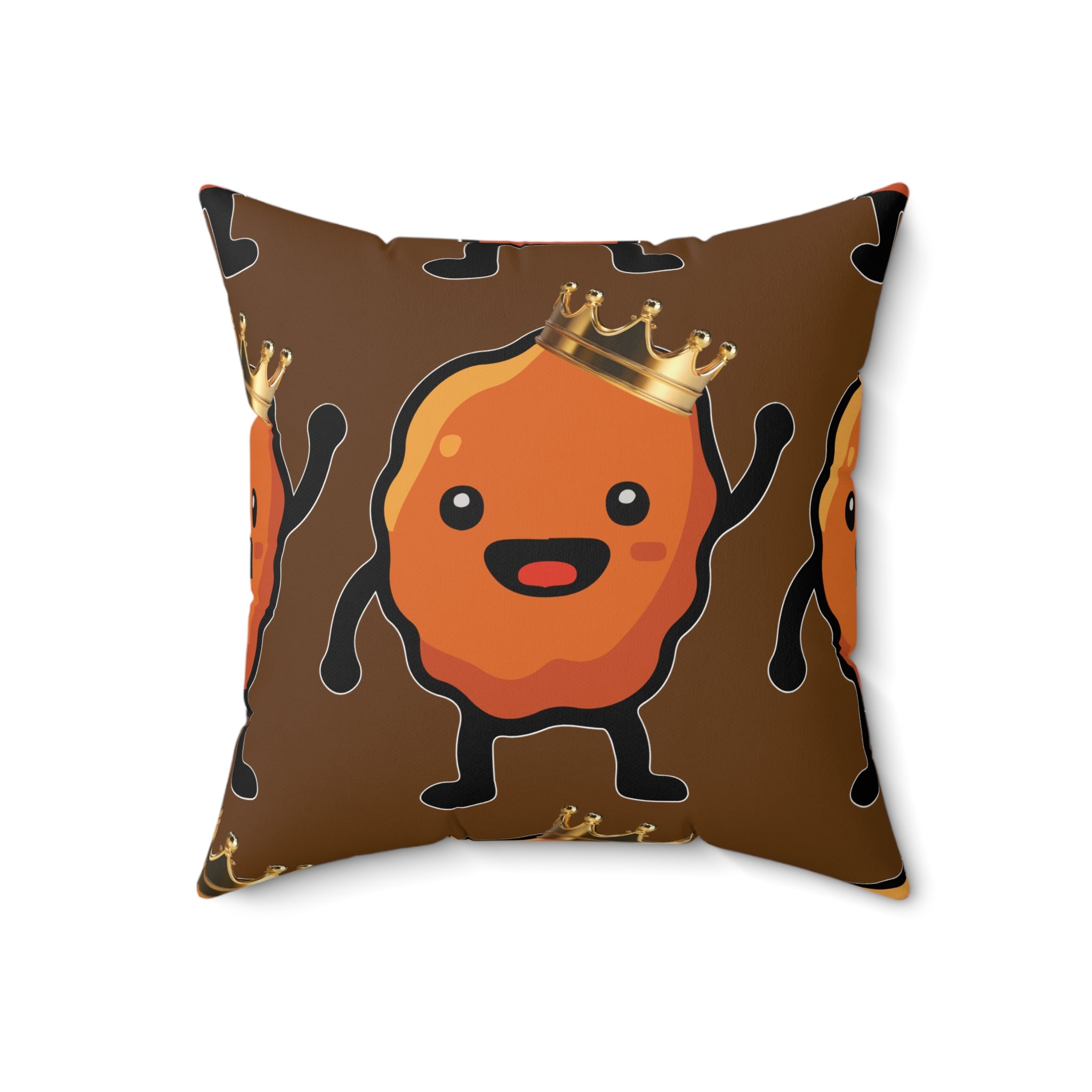 King Nuggie Throw Pillow | Besties & Coffee Mascot Conversation Piece