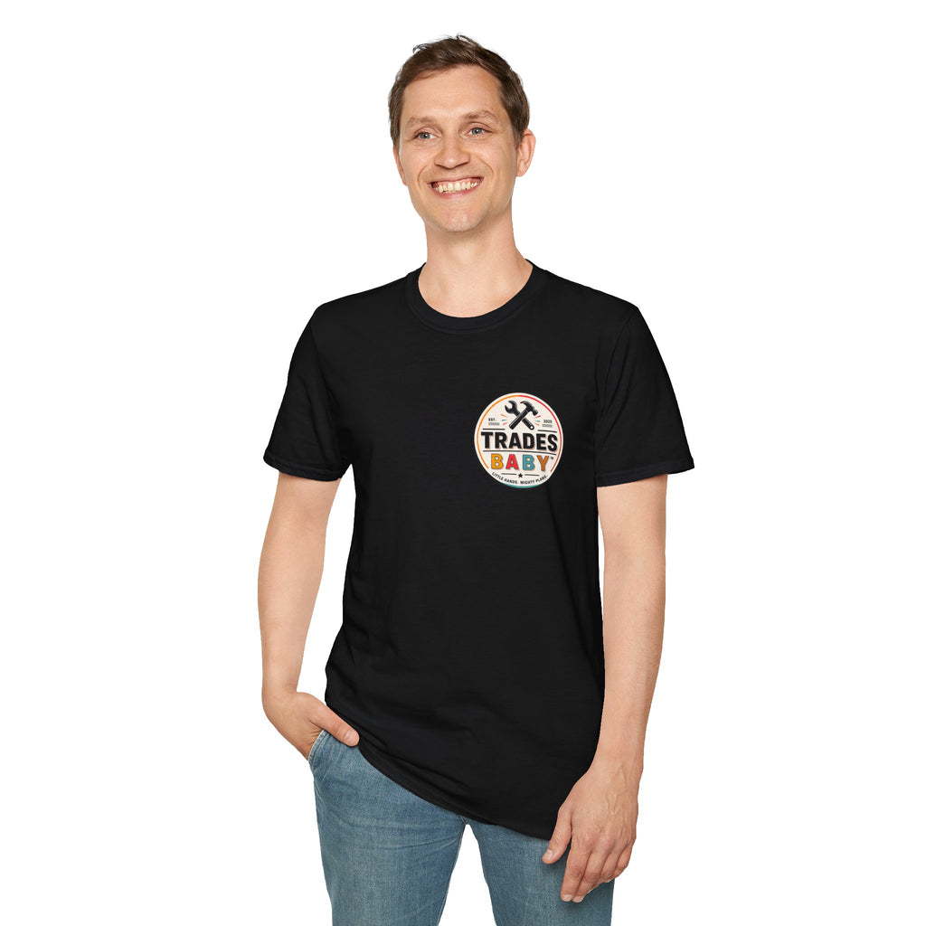 T-Shirt | TradesBaby Parenting Tee | Blue Collar Family Shirt for Hands-On Kids