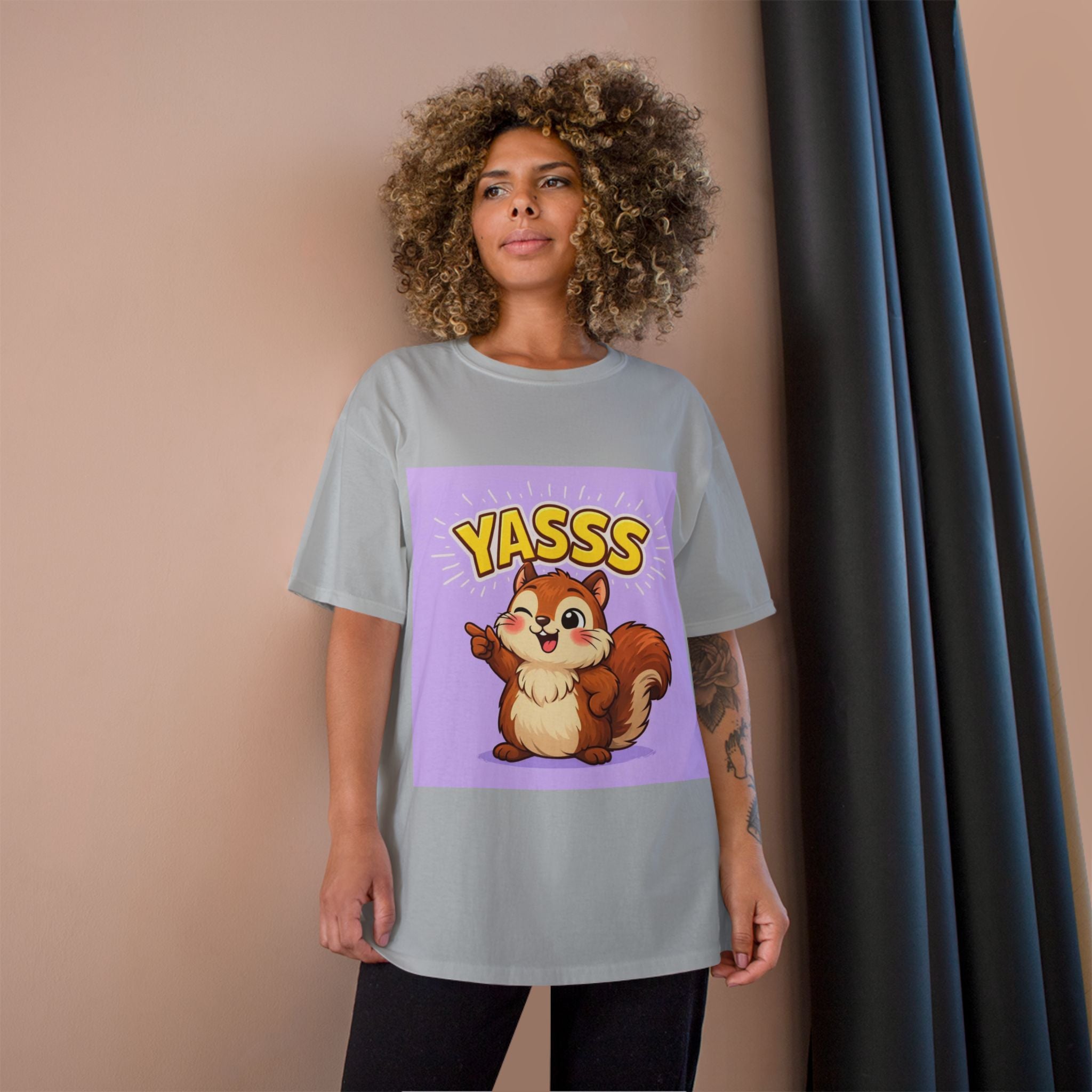 Yaaas Squirrel T-Shirt | Besties & Coffee Community Graphic Tee