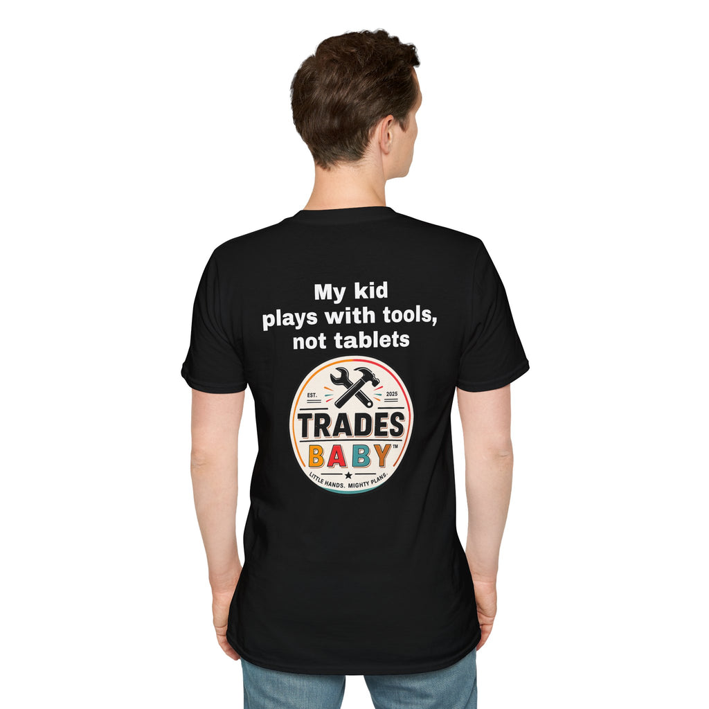 T-Shirt | TradesBaby Parenting Tee | Blue Collar Family Shirt for Hands-On Kids