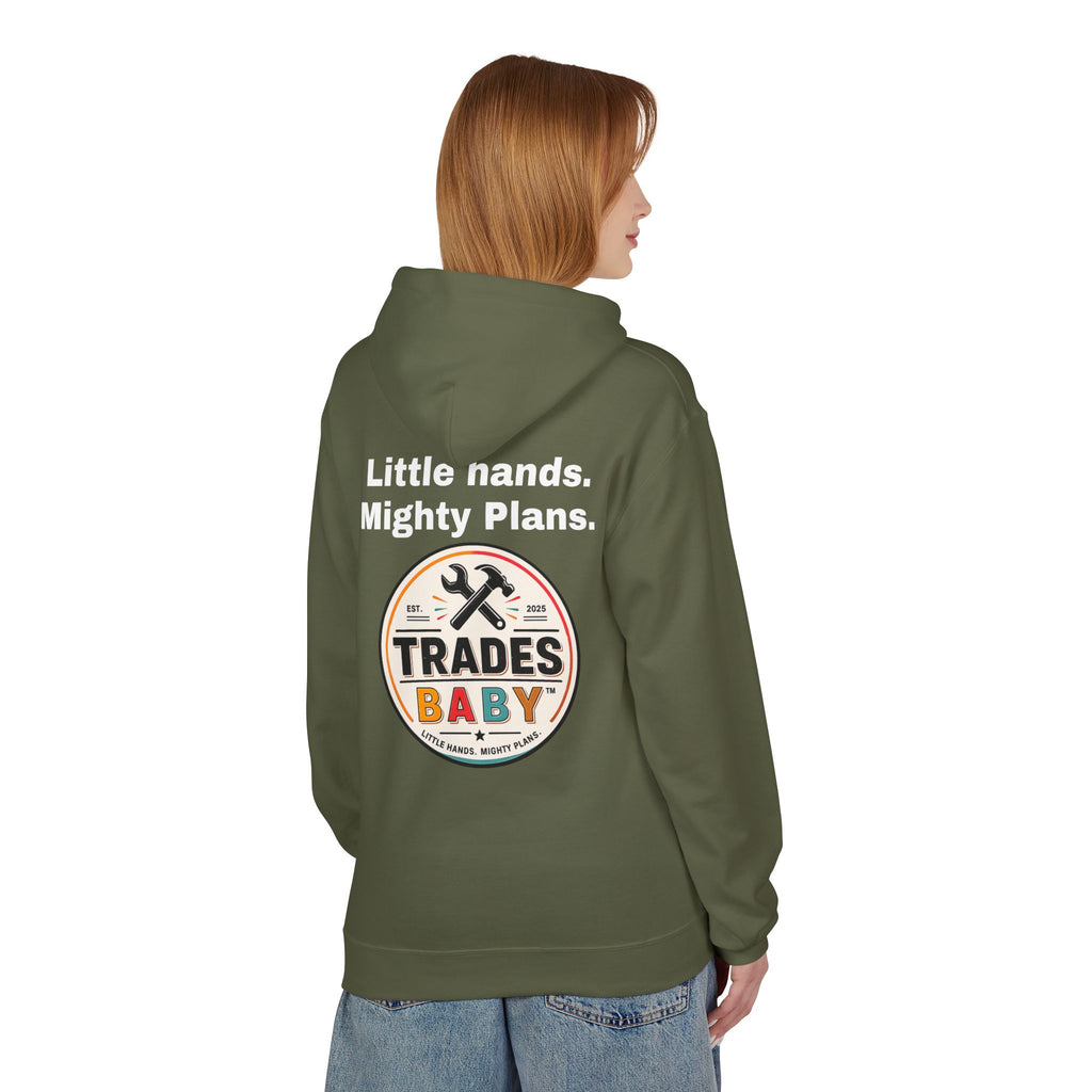 TradesBaby “Little Hands. Mighty Plans.” Hoodie — Future Builder Kids Hoodie