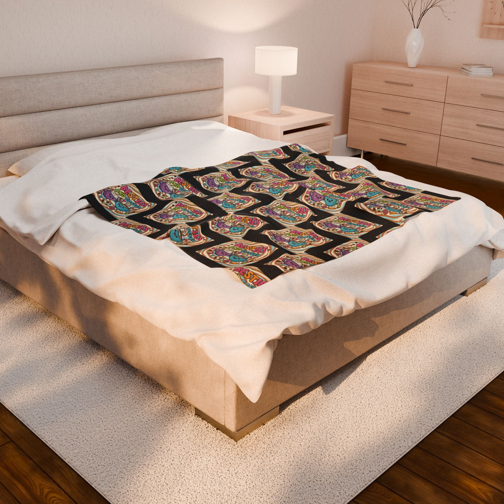 Besties & Coffee Zig Zag Plush Blanket