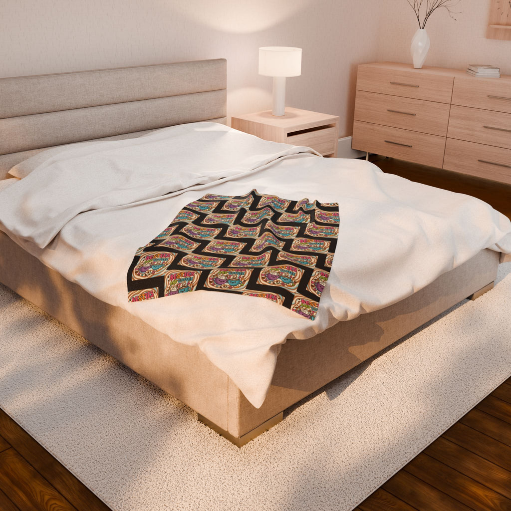 Besties & Coffee Zig Zag Plush Blanket