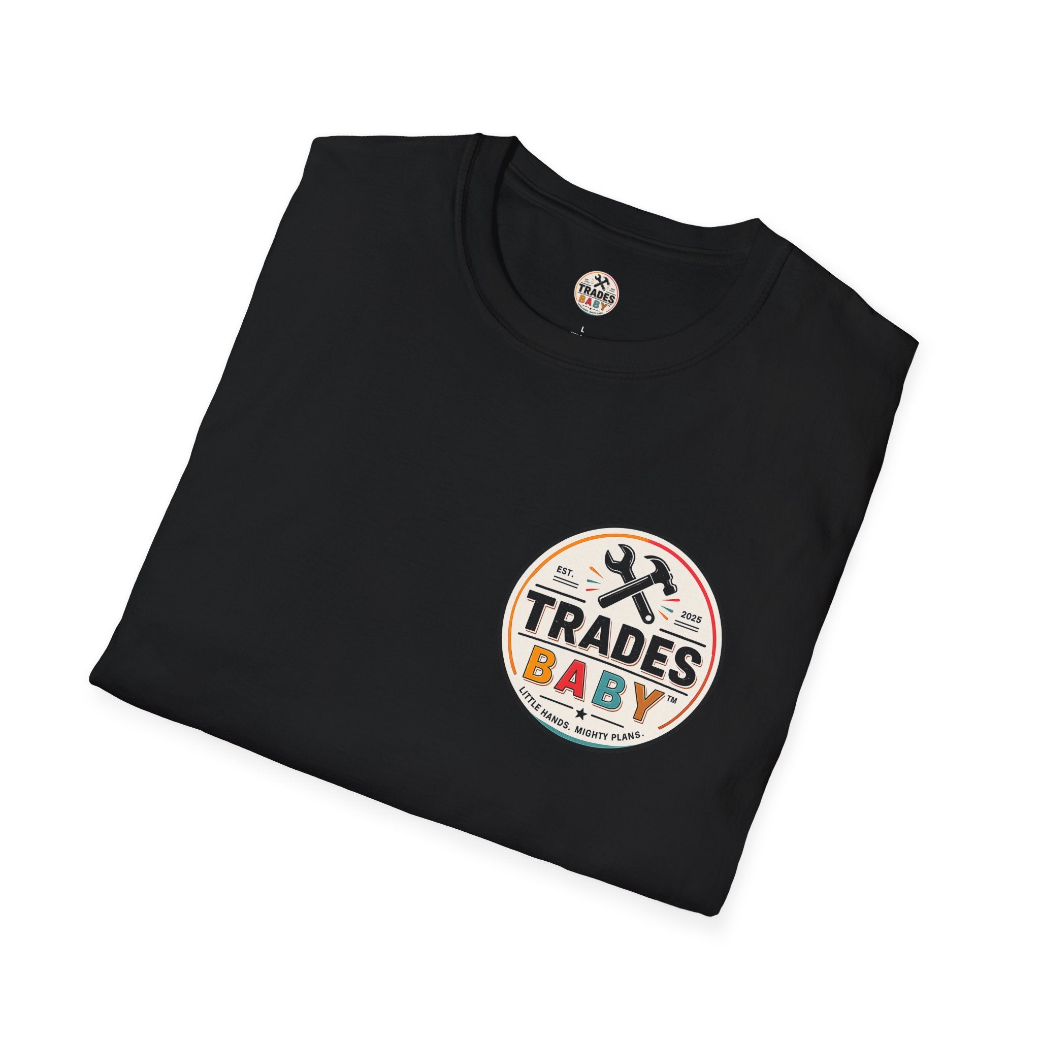 Raising Blue Collar Heroes T-Shirt | TradesBaby Family Tee | Blue Collar Pride Shirt for Parents & Skilled Trades Families