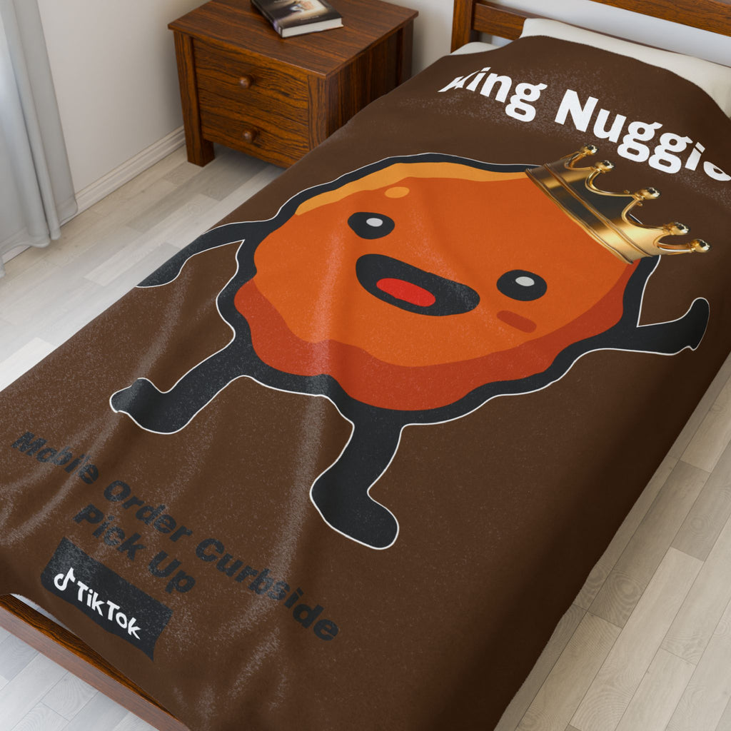 King Nuggie Plush Blanket | Cozy Mascot Statement Throw
