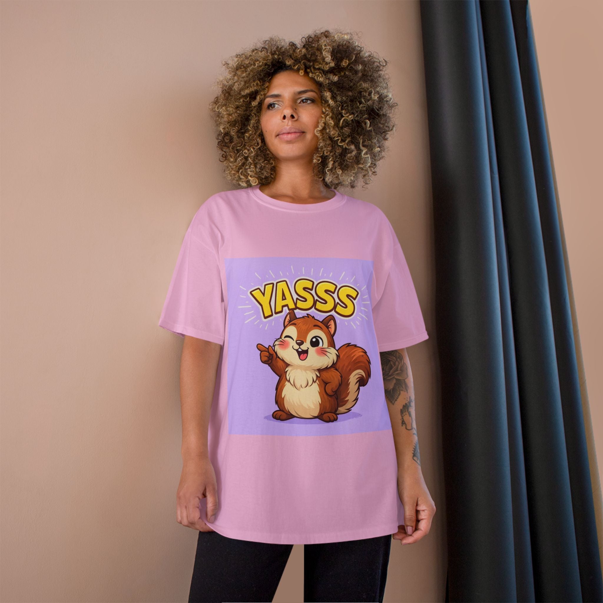 Yaaas Squirrel T-Shirt | Besties & Coffee Community Graphic Tee