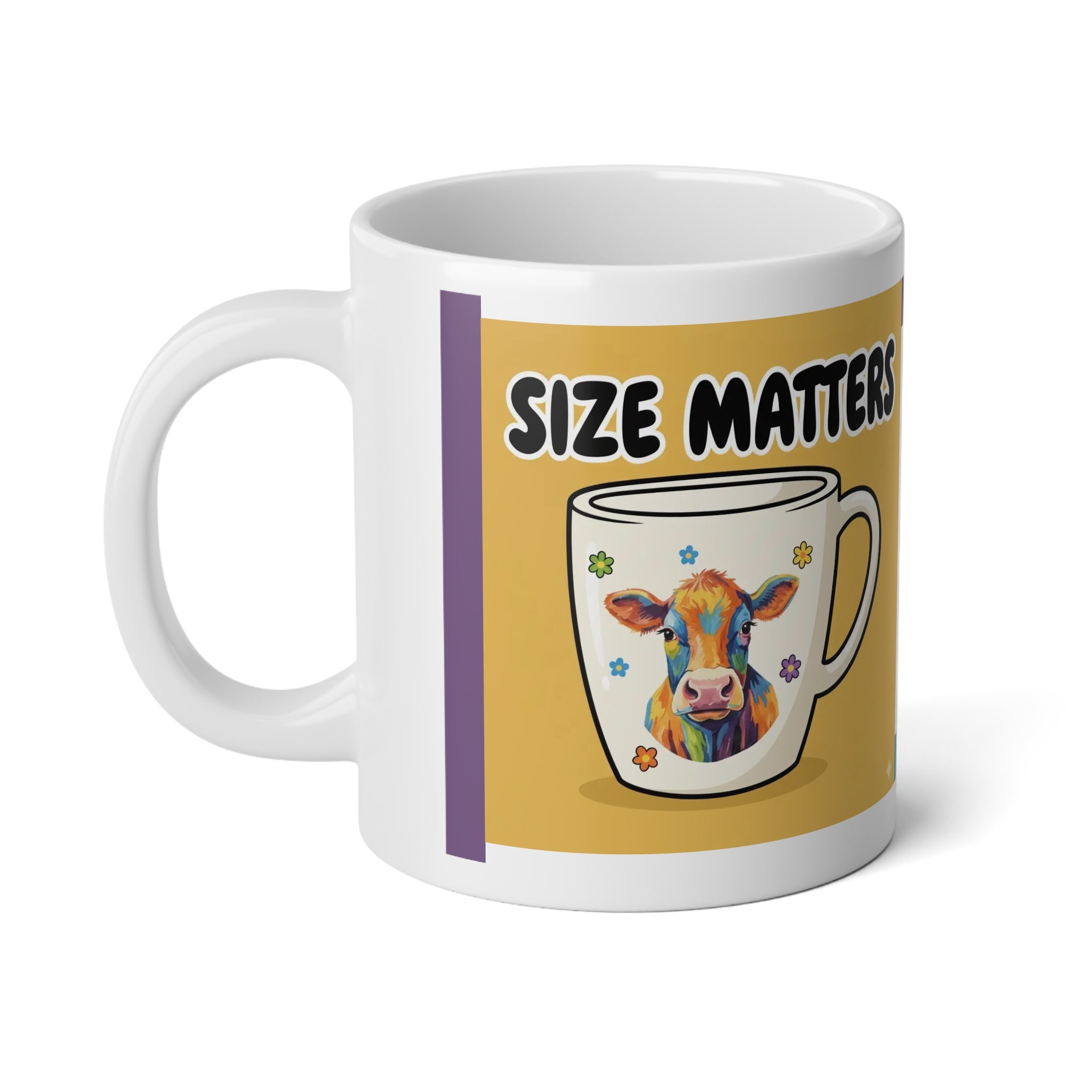 Size Matters Jumbo Mug – 20oz Cow Edition