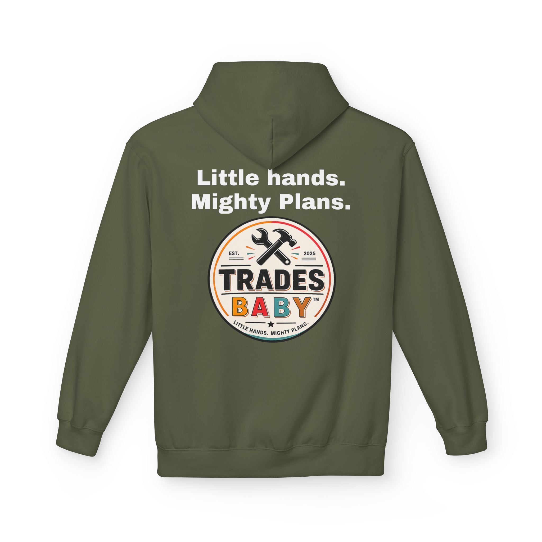 TradesBaby “Little Hands. Mighty Plans.” Hoodie — Future Builder Kids Hoodie