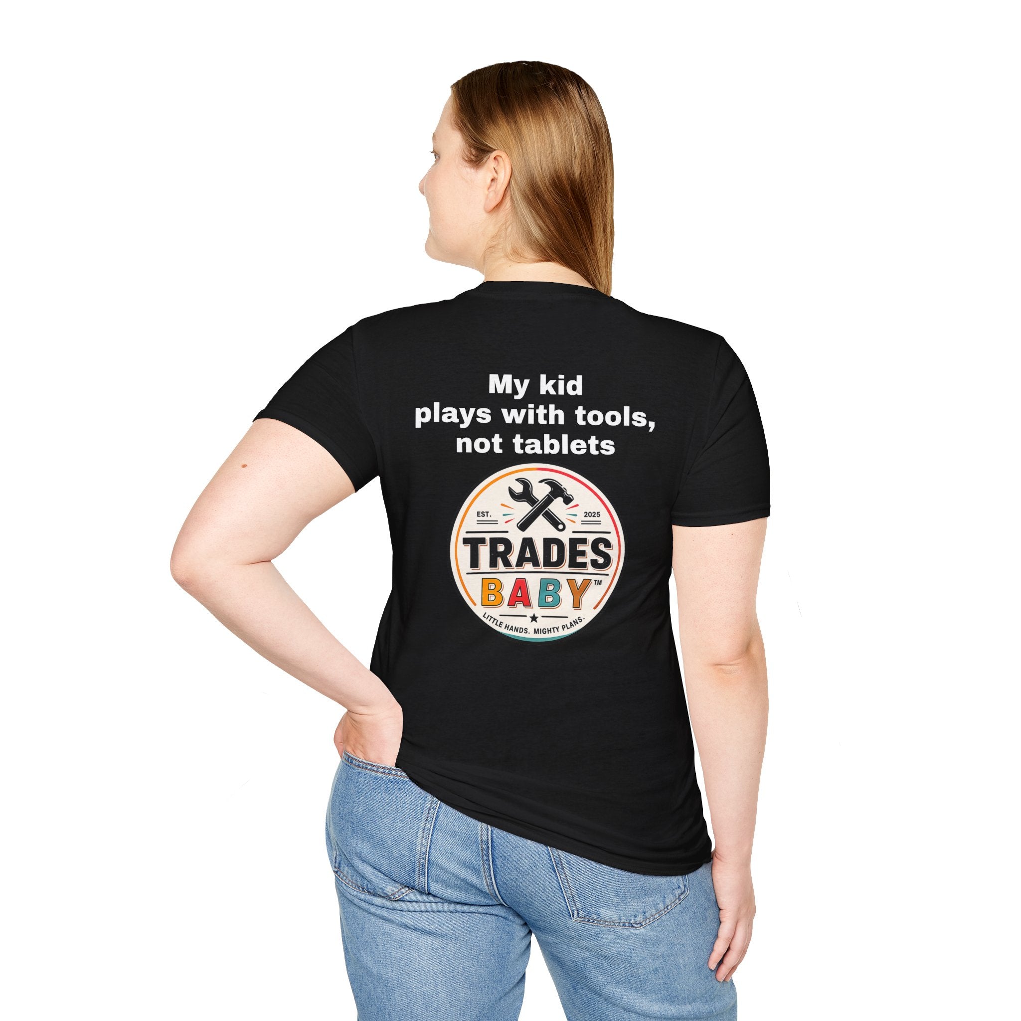 T-Shirt | TradesBaby Parenting Tee | Blue Collar Family Shirt for Hands-On Kids