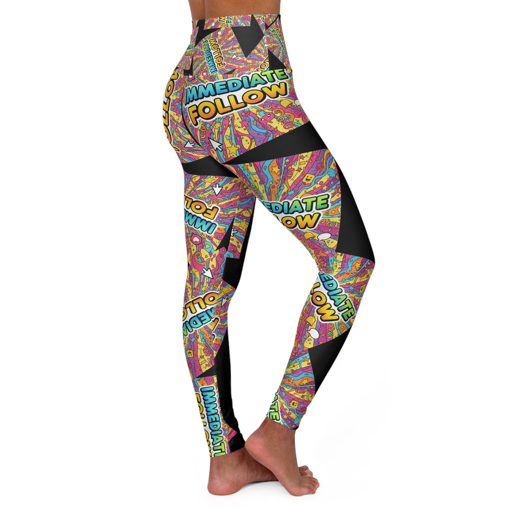 Immediate Follow High-Waisted Leggings | Besties & Coffee Statement Wear