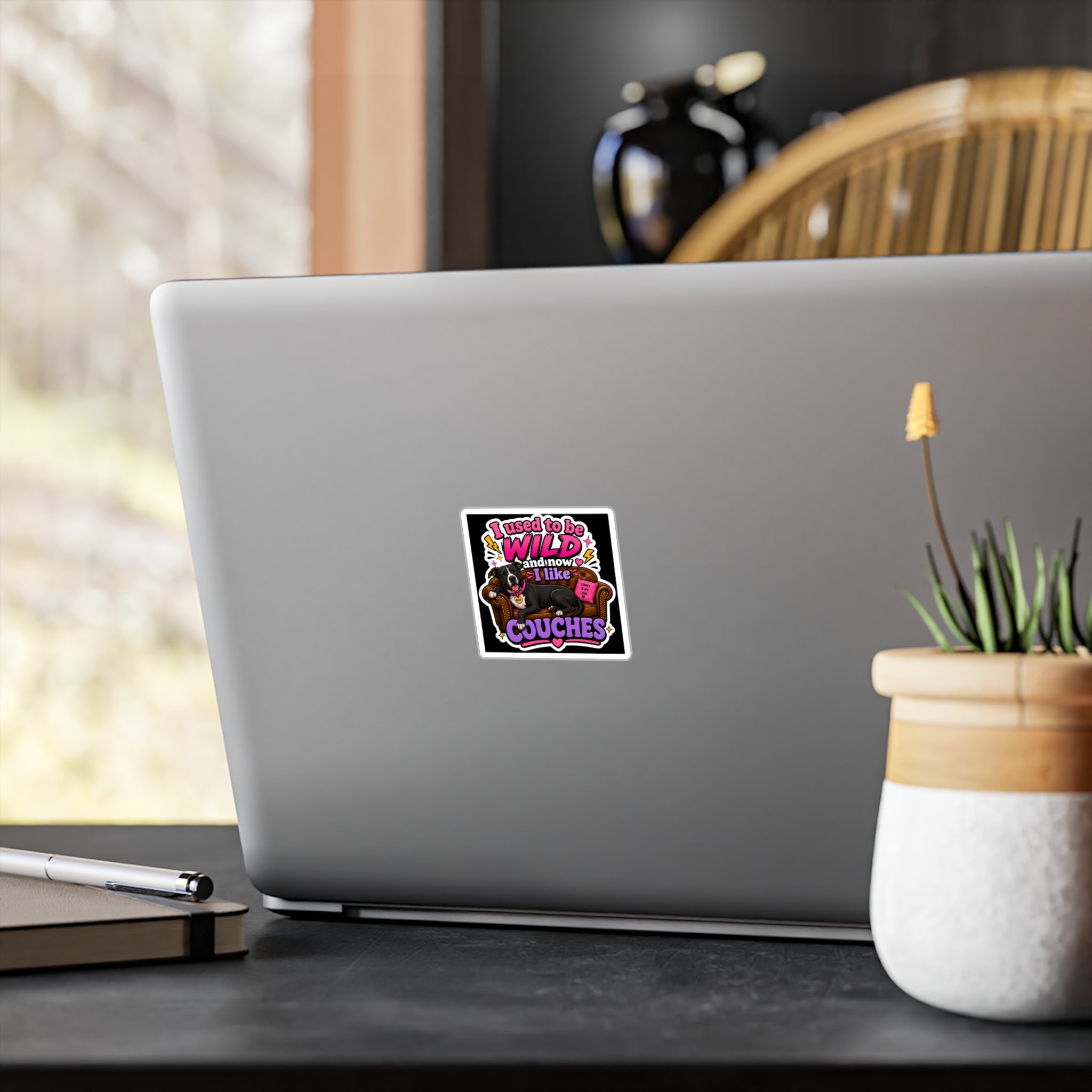 I Used to Be Wild and Now I Like Couches Sticker | Cozy Chaos Dog Sticker