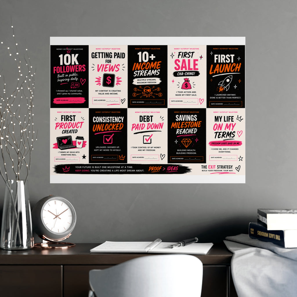 Money Octopus™ Milestone Wall Poster | Expansion Pack