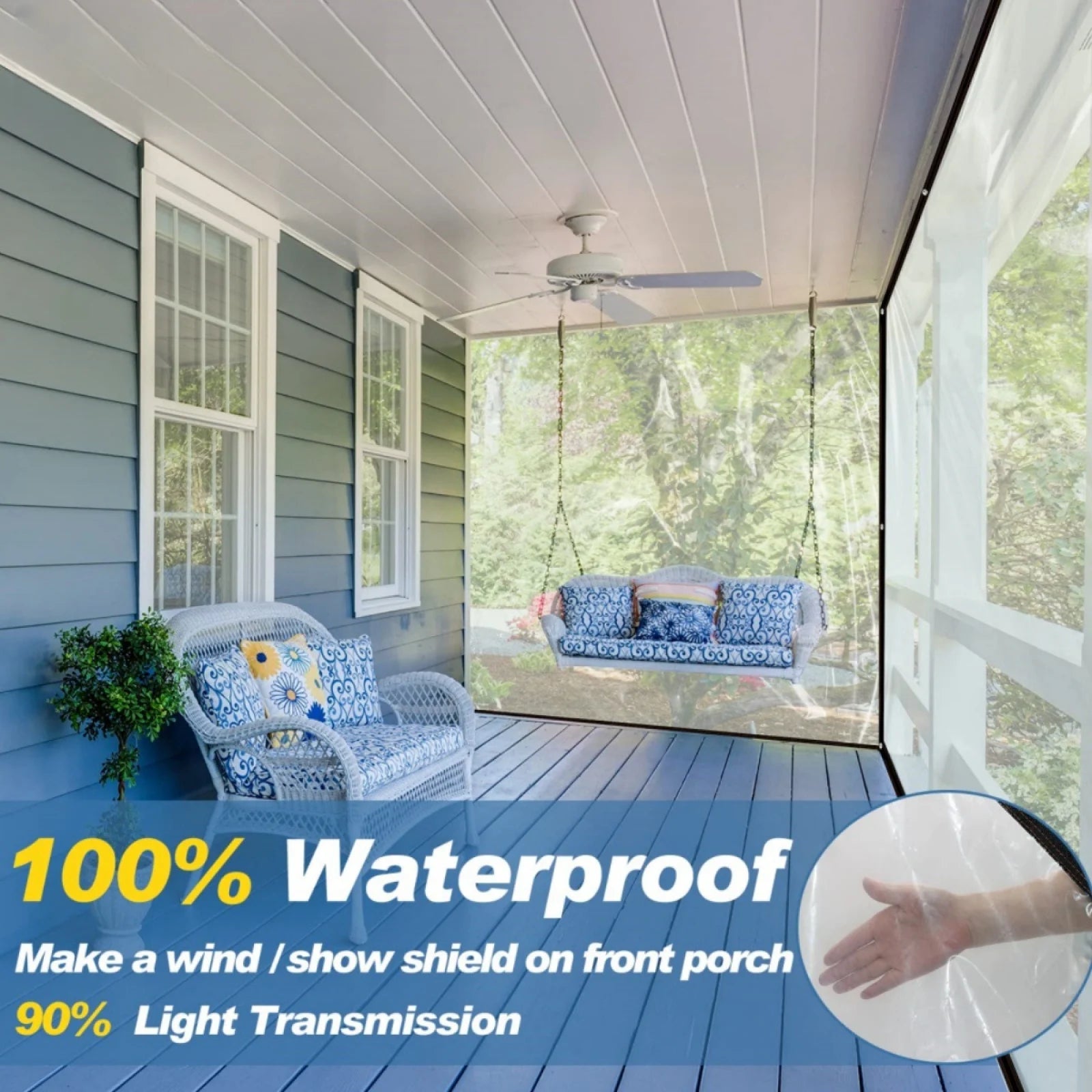 Transparent Waterproof Tarp – Multipurpose Outdoor Cloth for Plants, Camping, Garden, Greenhouse & Patio Protection