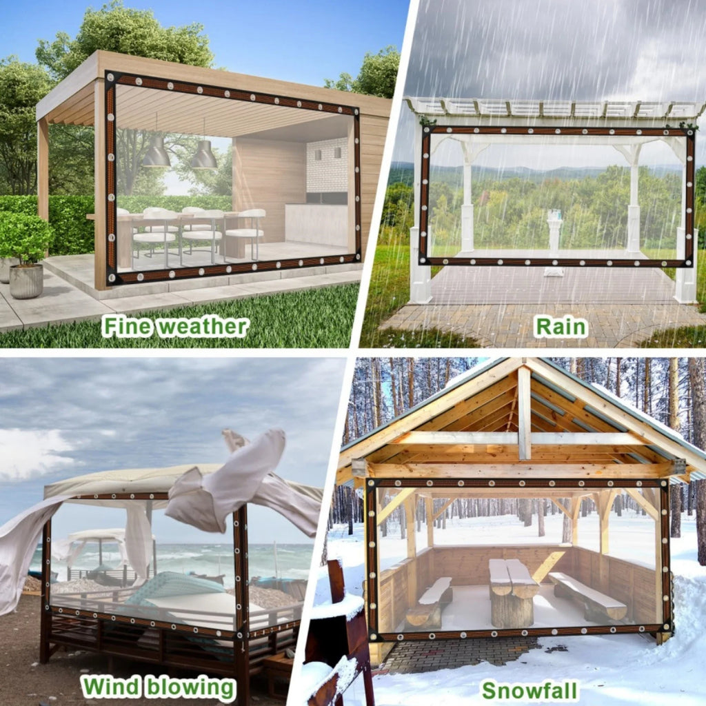 Transparent Waterproof Tarp – Multipurpose Outdoor Cloth for Plants, Camping, Garden, Greenhouse & Patio Protection