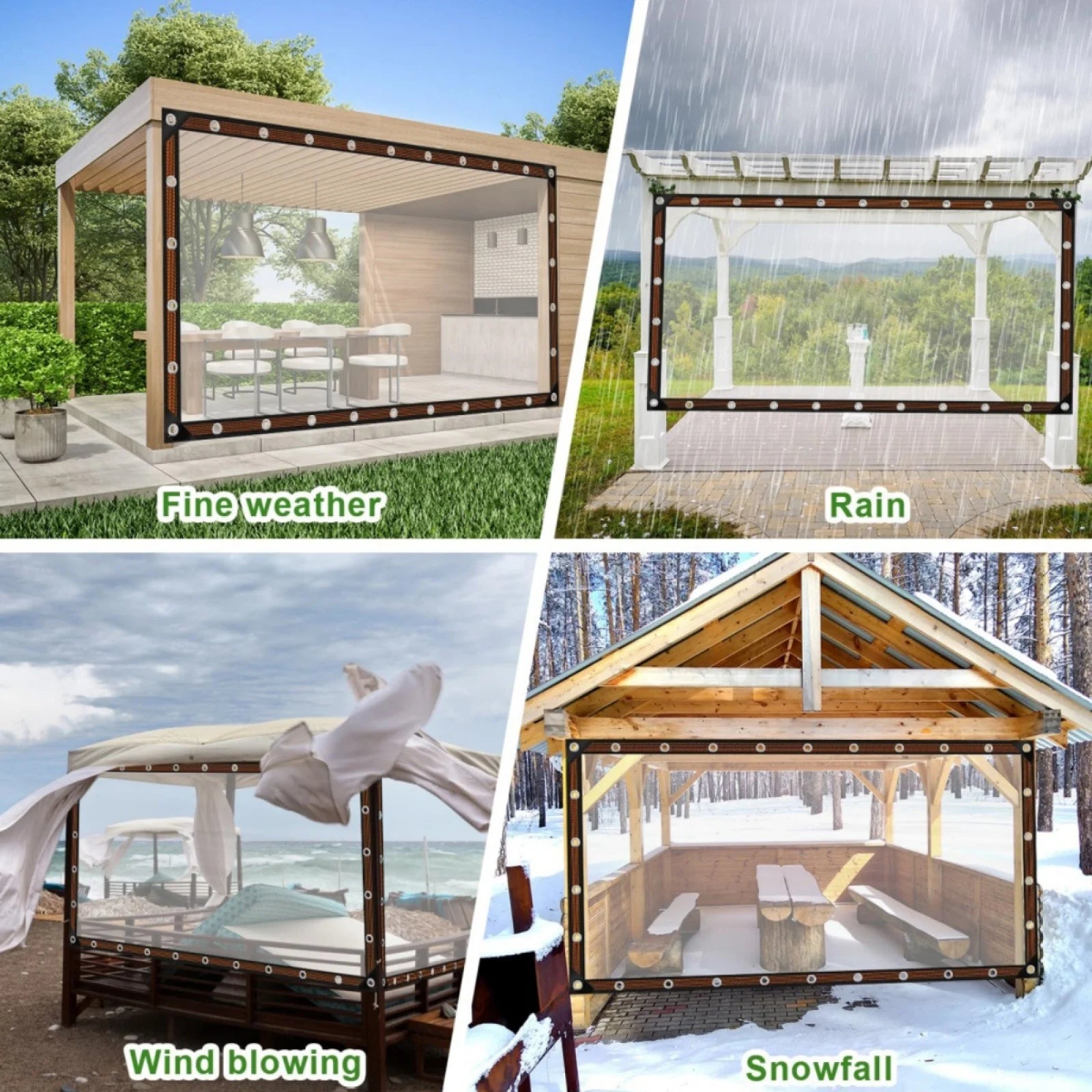 Transparent Waterproof Tarp – Multipurpose Outdoor Cloth for Plants, Camping, Garden, Greenhouse & Patio Protection