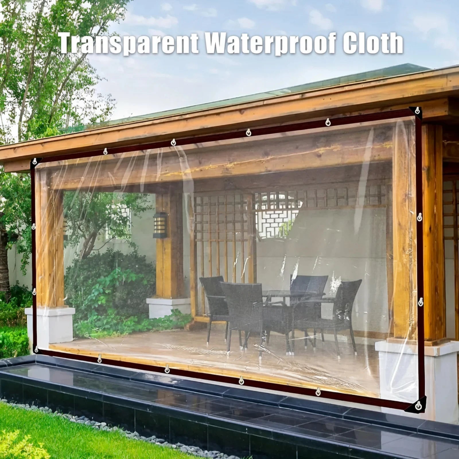 Transparent Waterproof Tarp – Multipurpose Outdoor Cloth for Plants, Camping, Garden, Greenhouse & Patio Protection