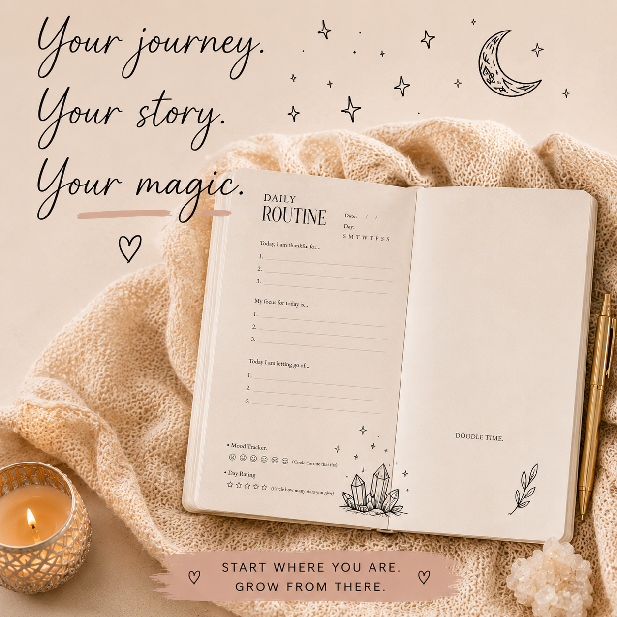 "I Believe in Me" Journal by Raelynn Creations