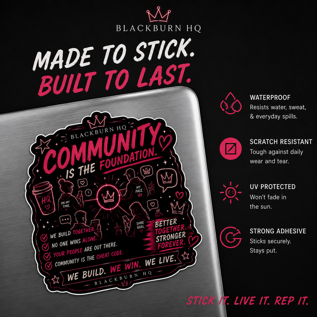 Community Is the Foundation Sticker | Blackburn HQ Standards