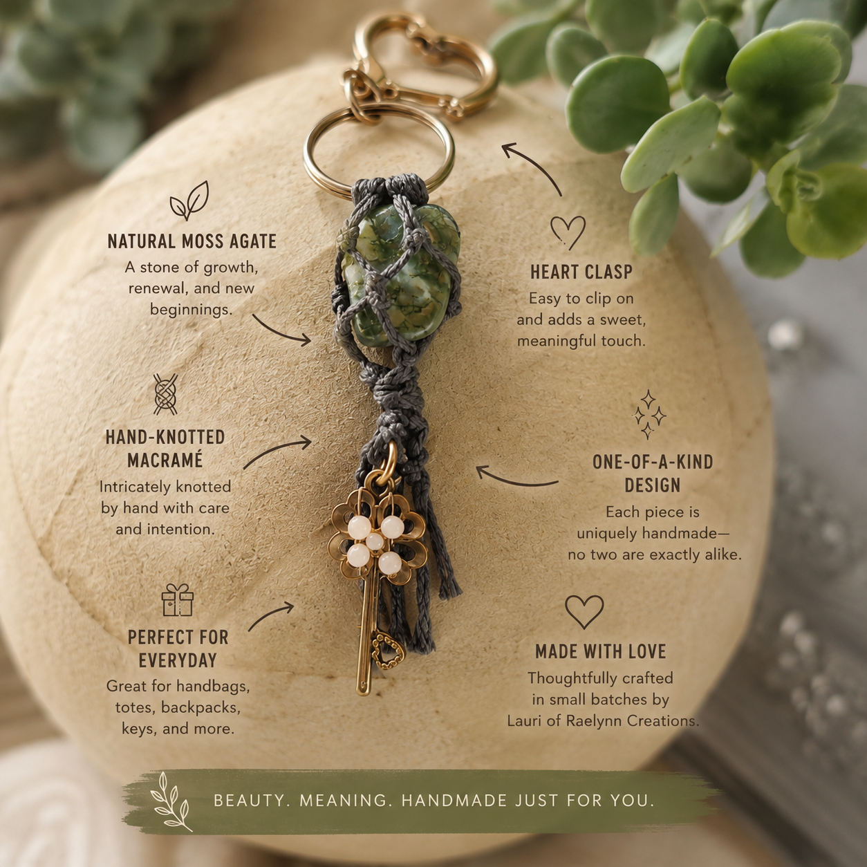 "Open Heart" - Handmade Charm by Raelynn Creations