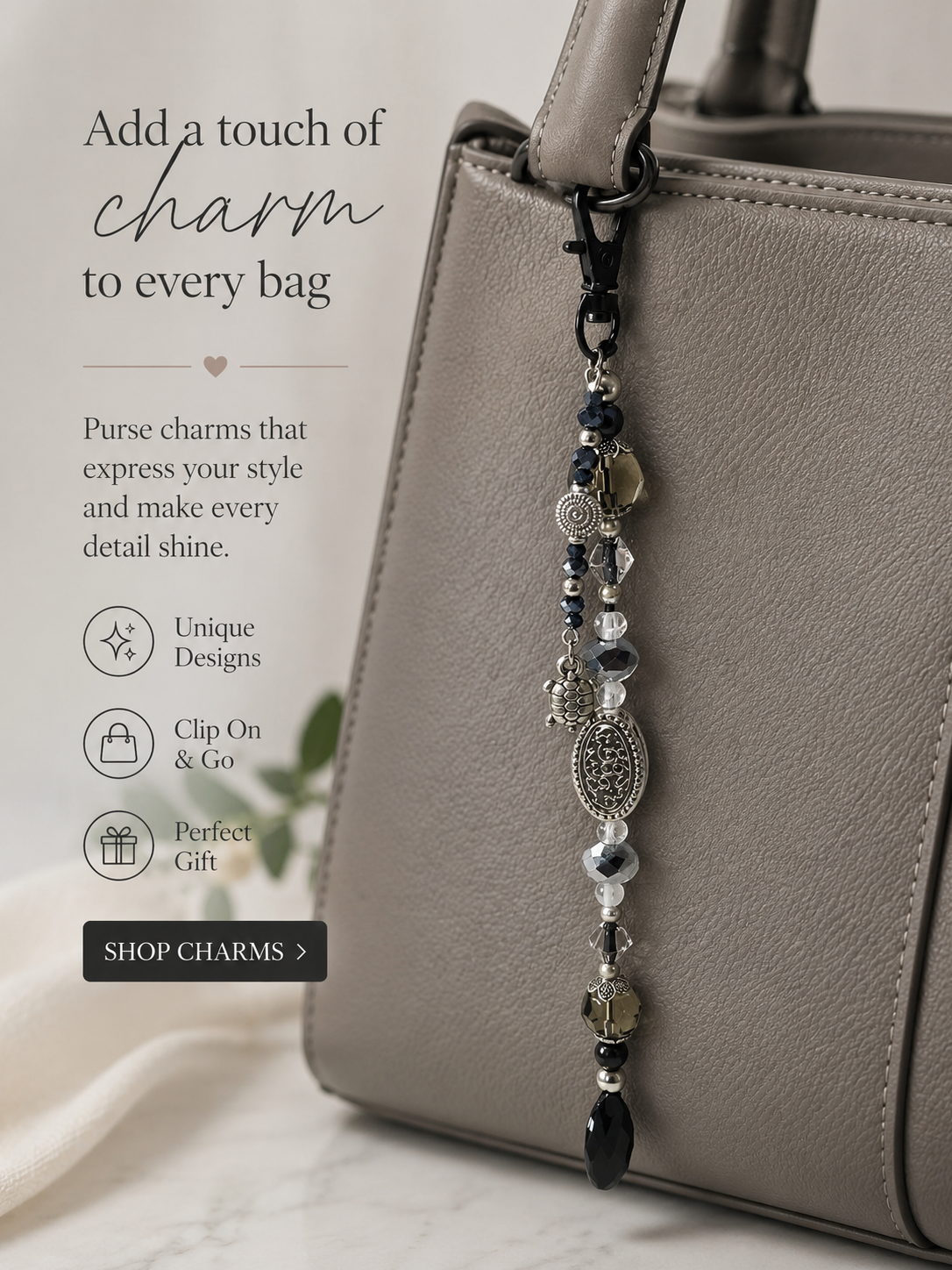 "The Midnight Oil" Purse Charm by Raelynn Creations
