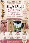 Bronze Cross & Sparkle Beaded Charm 🤎✨ by Raelynn Creations