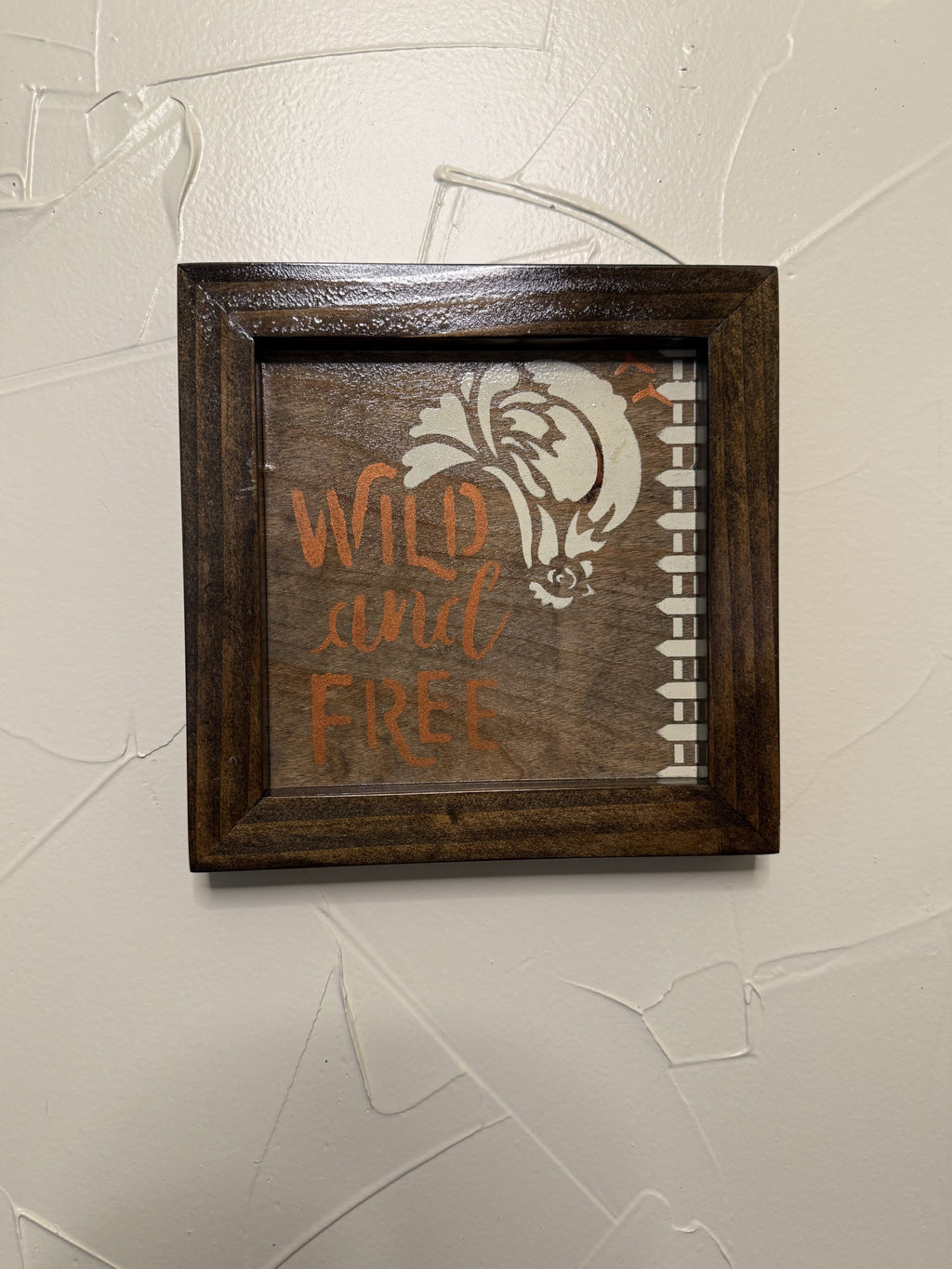 RubyONE No. 06 – “Wild and Free” | 8x8 Framed Original Wood Artwork