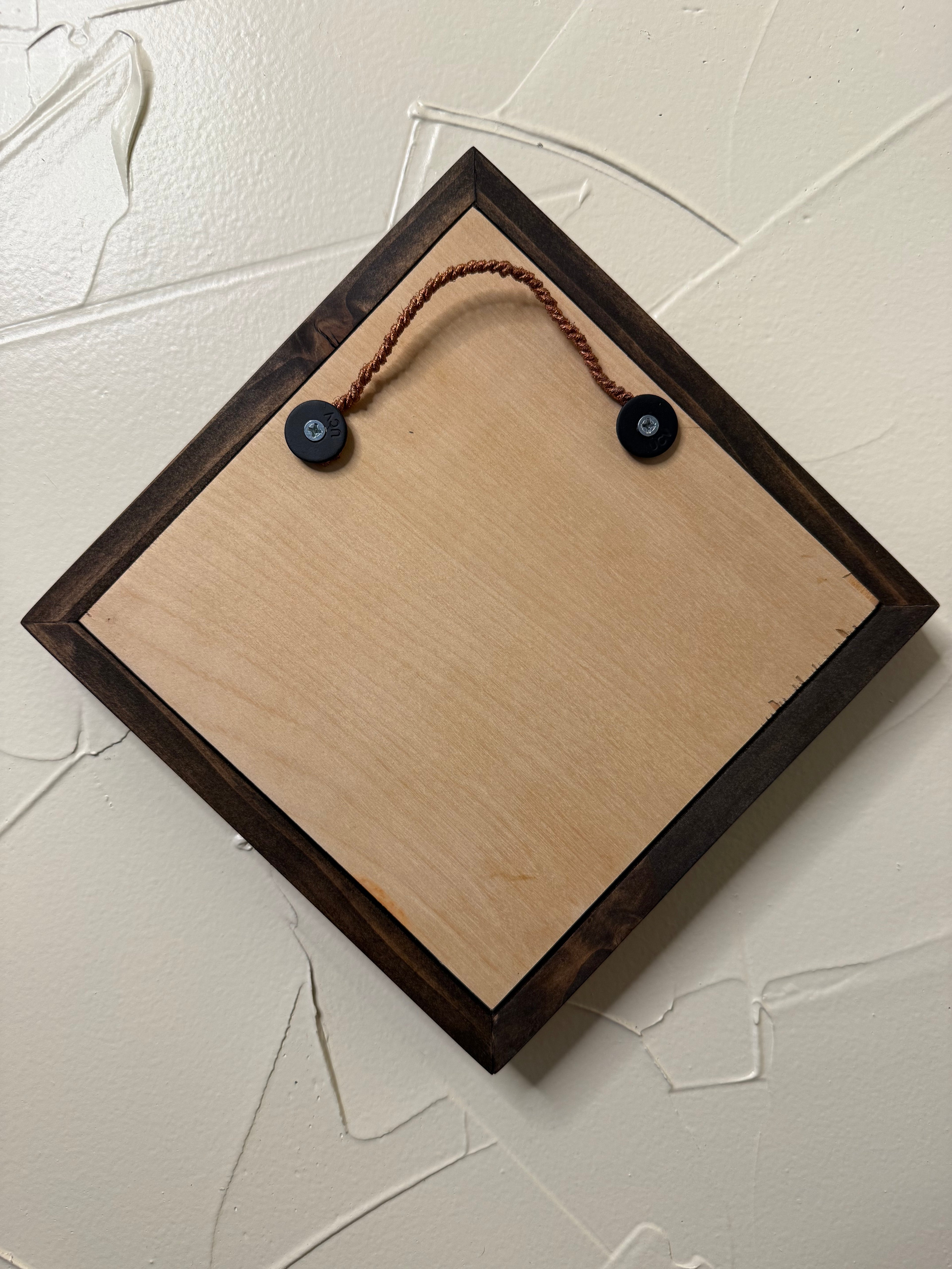RubyONE No. 10 – “Wild & Free” Corner-Up | 8x8 Framed Original Wood Artwork