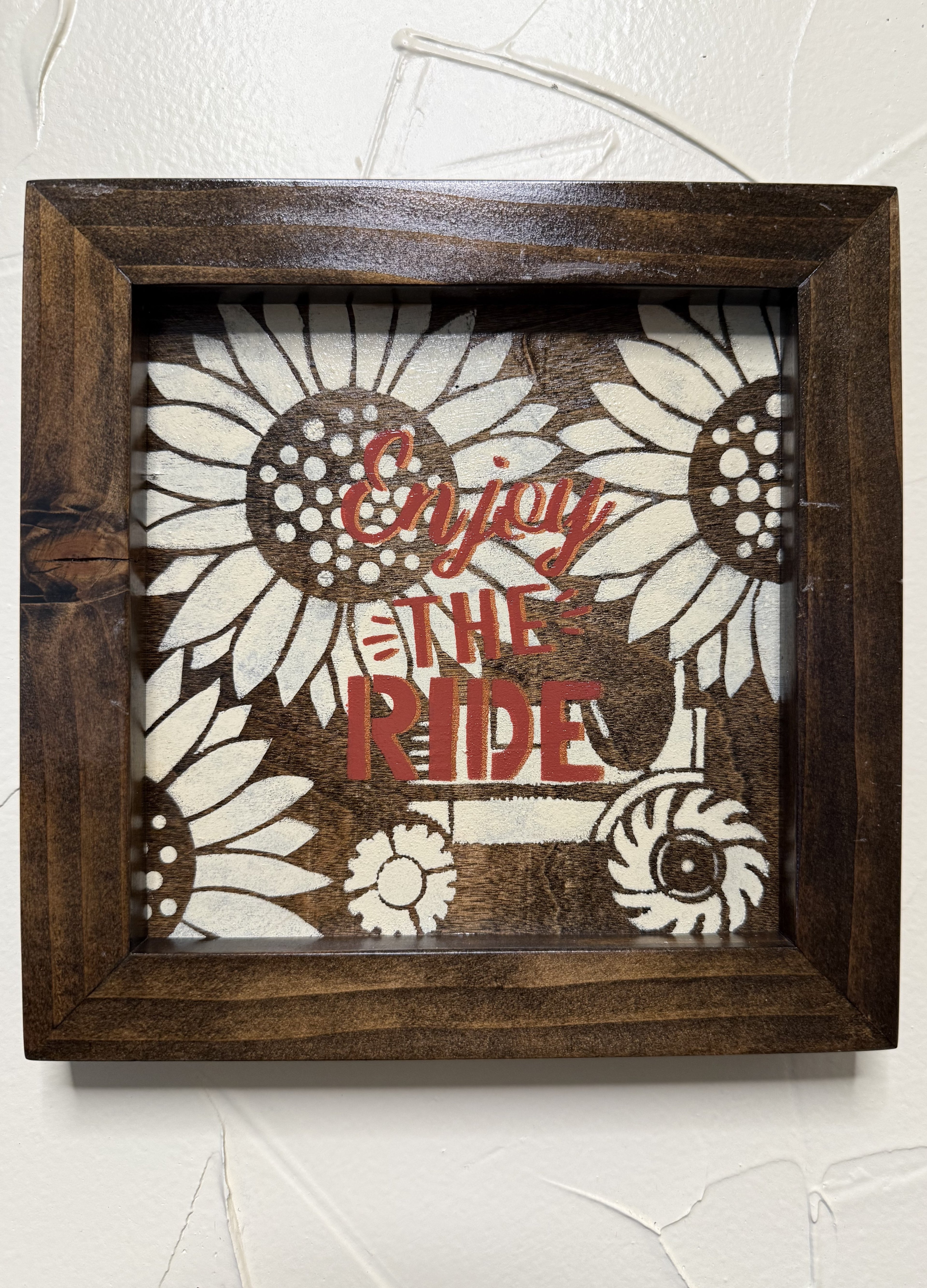 RubyONE No. 08 – “Enjoy the Ride” | 8x8 Framed Original Wood Artwork